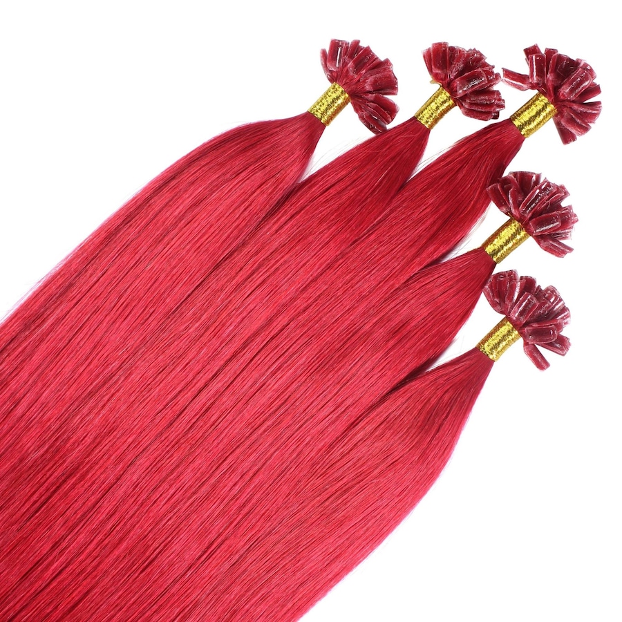 hair2heart Bonding Extensions Premium Echthaar #0/44 Rot-Intensiv 0,8g 40cm Pink Damen