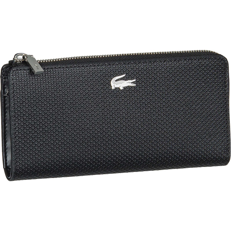Lacoste Geldbörse Chantaco Classic Slim Zip Wallet Black Schwarz Damen