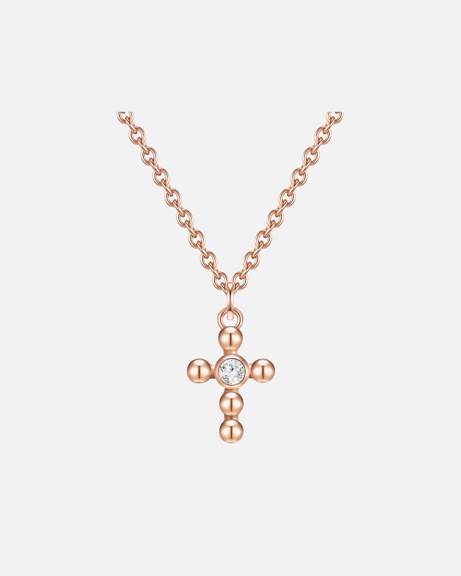 Halskette für Weiblich Glanzstücke München Halskette Kreuz Sterling Silber Topas in Gelbgold Rosegold