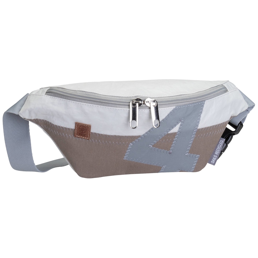 360Grad Gürteltasche Knoten Weiß/Balken Persenning Taupe/Z Violett