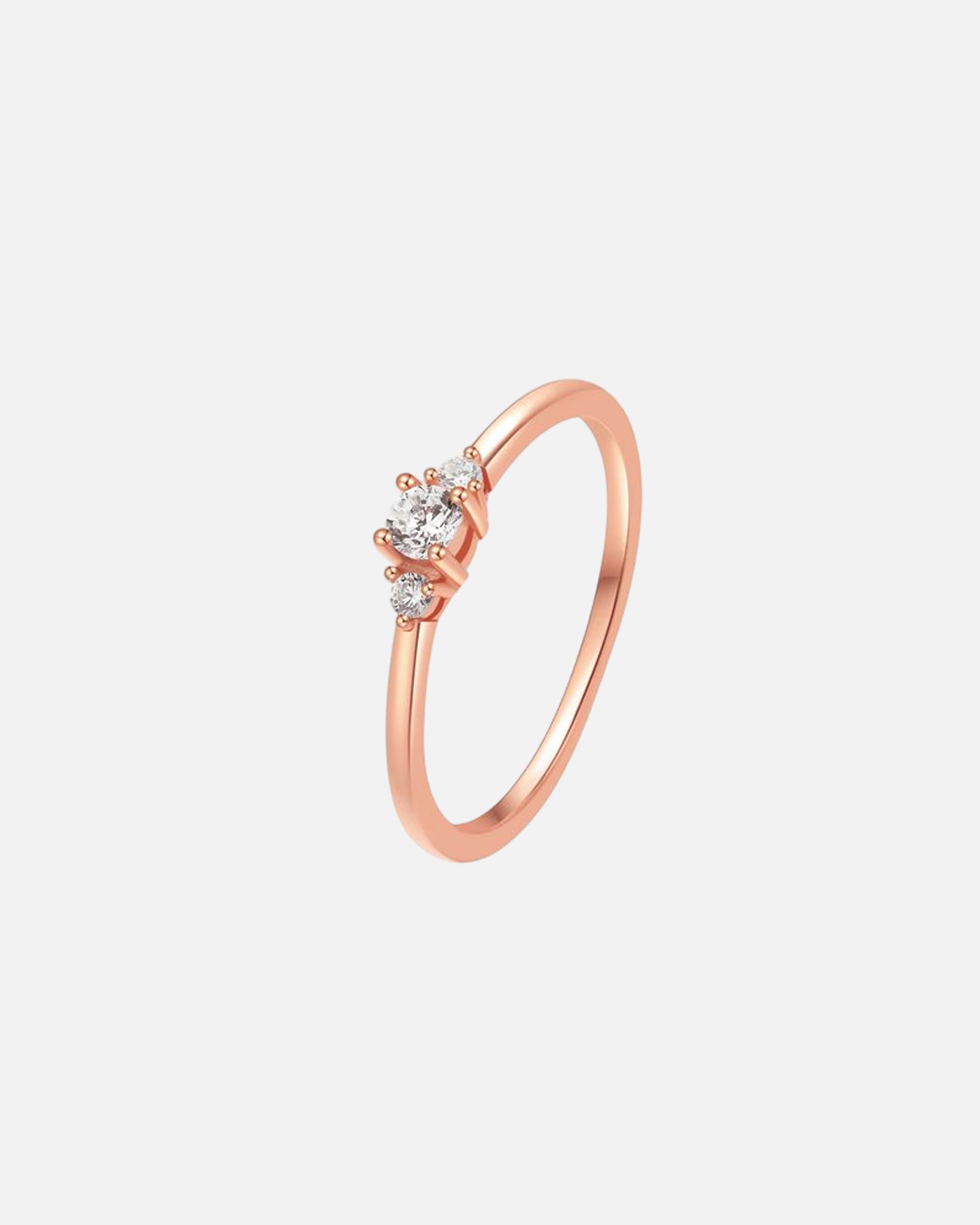 Ring für Weiblich Hey Happiness Default Brand Line Slim Trio Ring Roségold – 925 Sterling Silber 18k rosévergoldet 57
