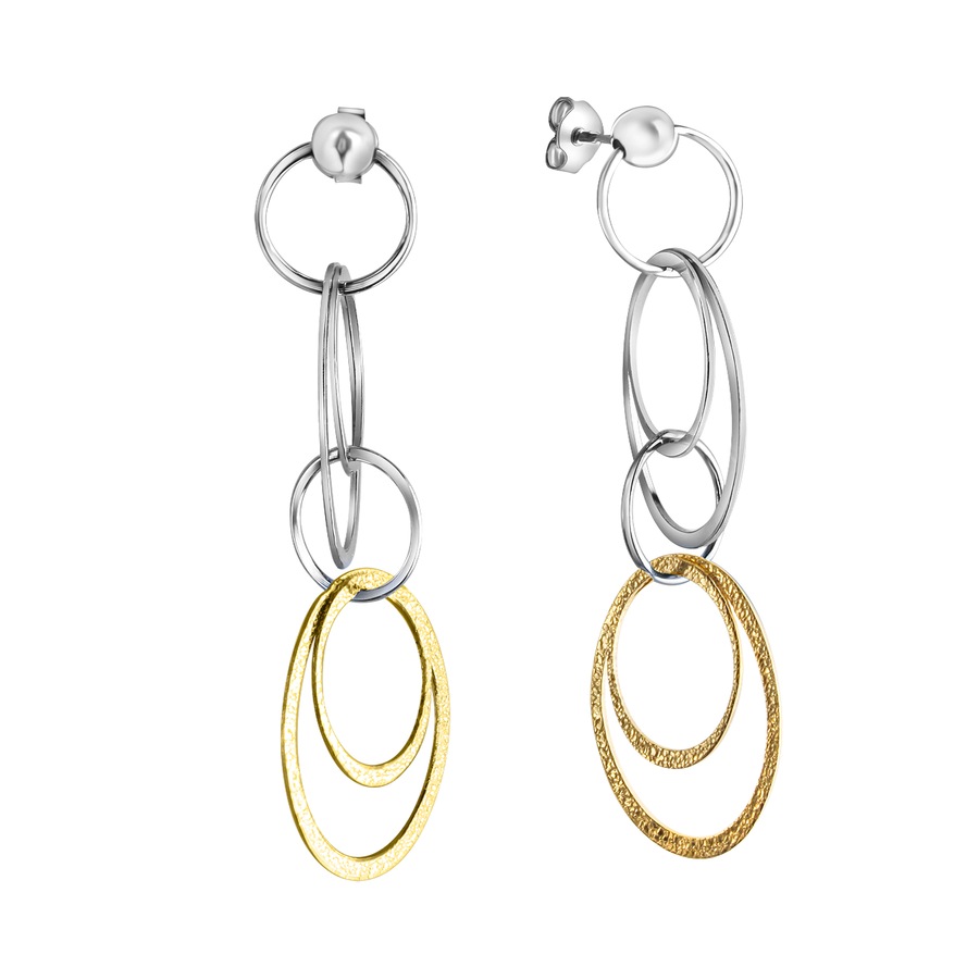 Celesta Ohrringe 925/- Sterling Silber ohne Silbergrau Weiss Damen