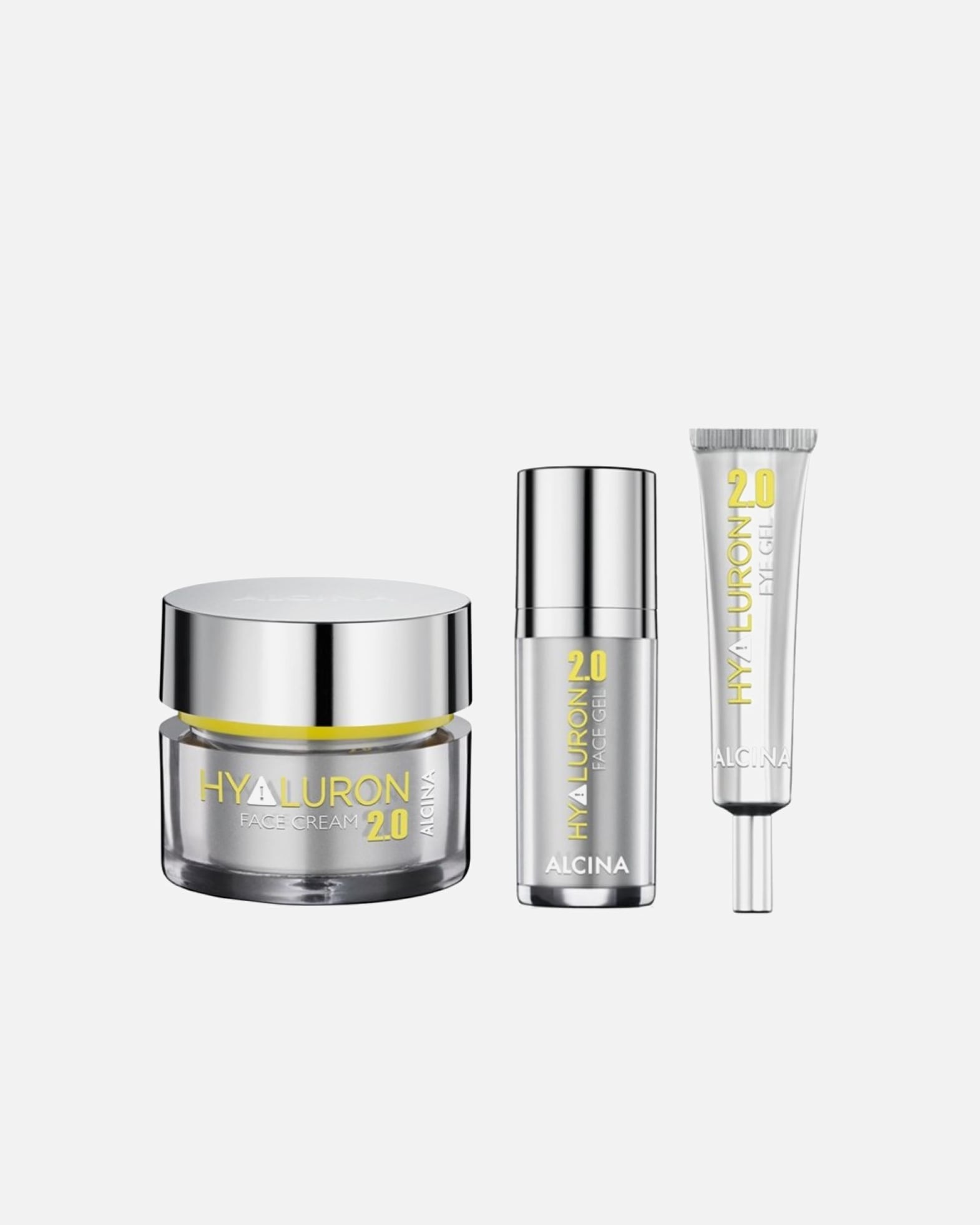 Gesichtspflegeset für Unisex Alcina Hyaluron 2.0 3er Set (Cream / Face Gel / Eye Gel) 1 Stück