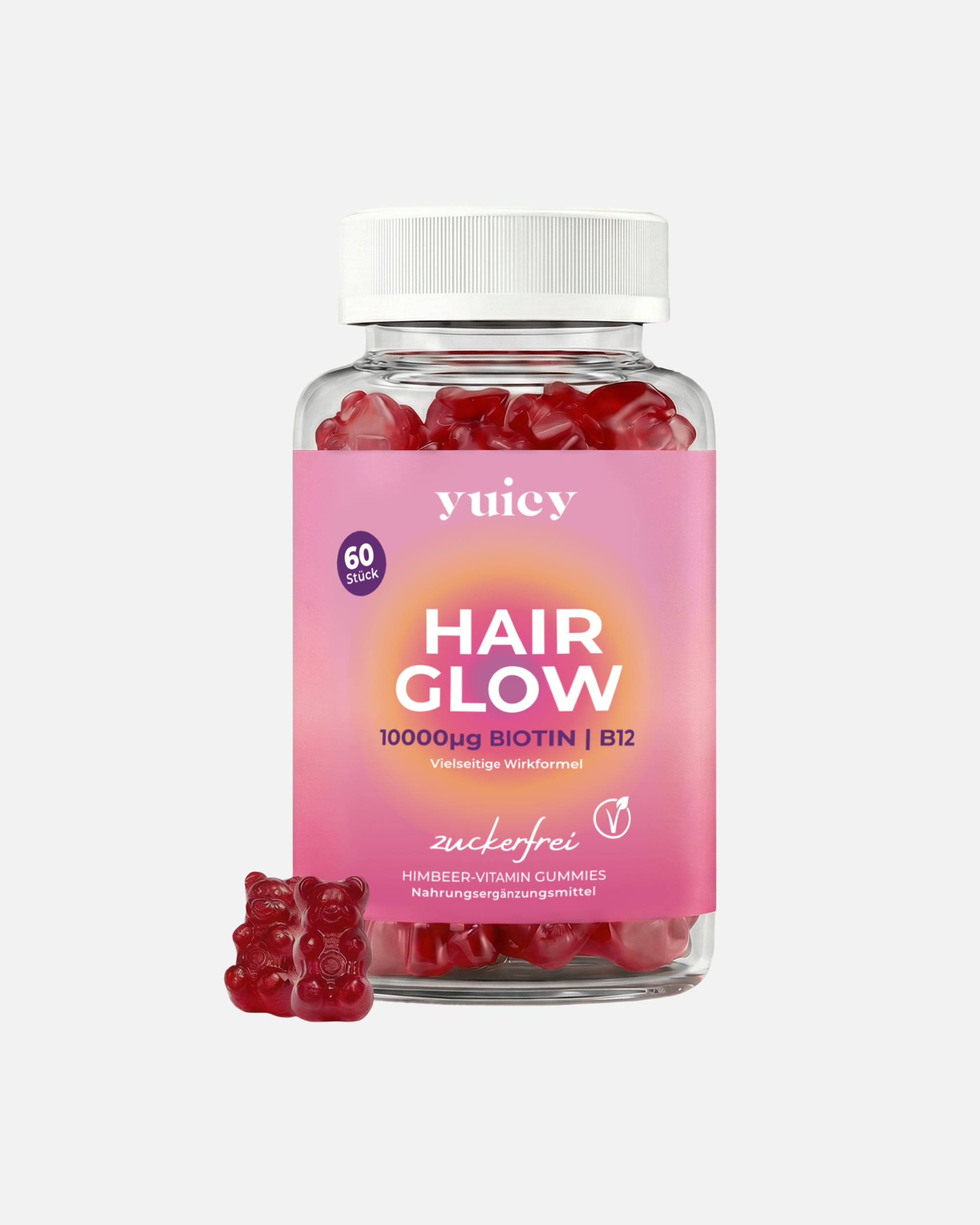 Vitamine für Unisex yuicy Hair Glow – Vitamin Gummies für Haare mit Biotin & Zink 60 St.