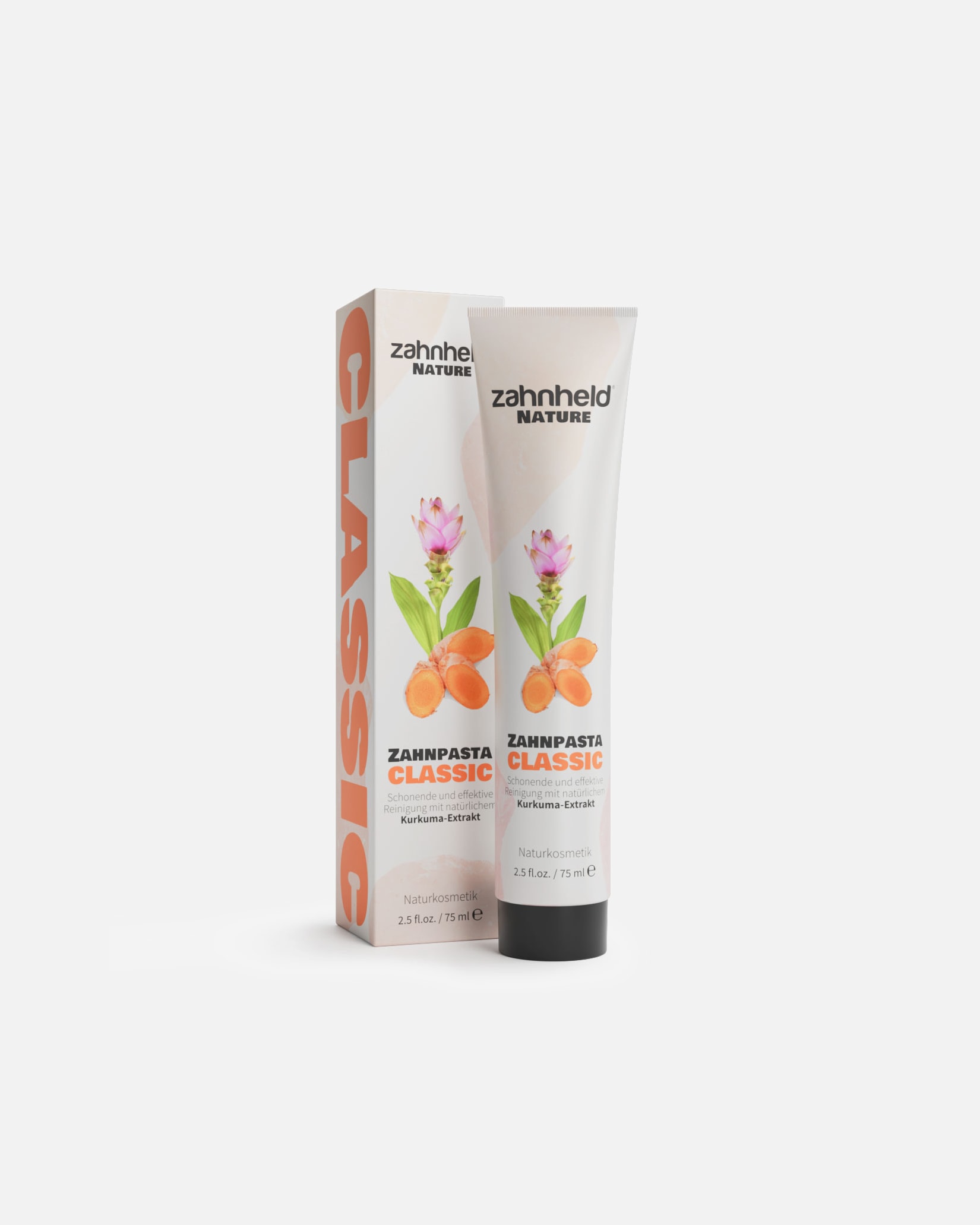 Zahnpasta für Unisex zahnheld Default Brand Line Nature Zahnpasta Classic (75 ml) – die pflanzliche Kraft der Kurkuma für deinen Alltag, fluoridfrei, vegan 75 ml