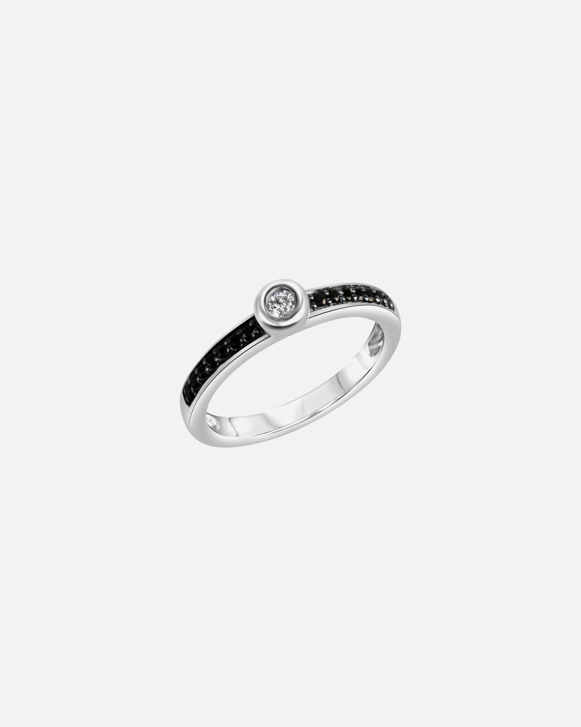 Ring für Weiblich Celesta Ring 925/- Sterling Silber Zirkonia schwarz 056 (17,8)