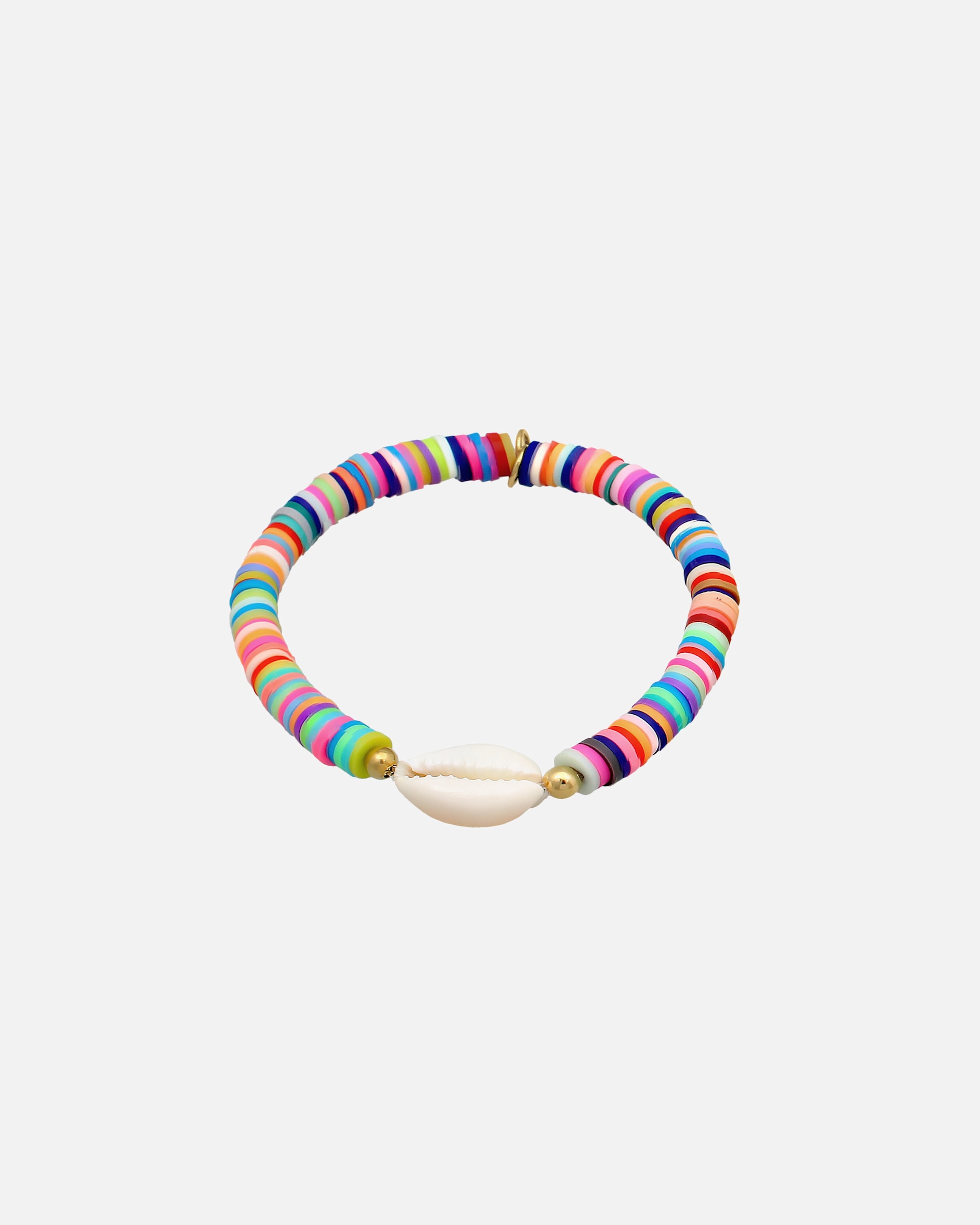 Armband für Weiblich Elli Heishi Perlen Bunt Kauri Muschel 925 Silb Bunt