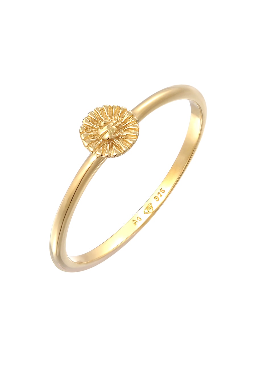 Elli Ring Blüte Blume Flower Hippie 925 Silber 54 Damen