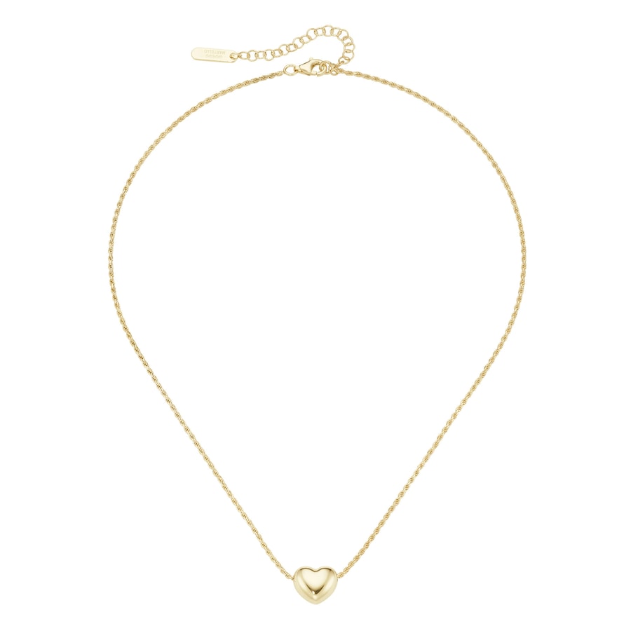 Giorgio Martello Milano Kette mit Anhänger in Herzform, Silber 925 Gold
