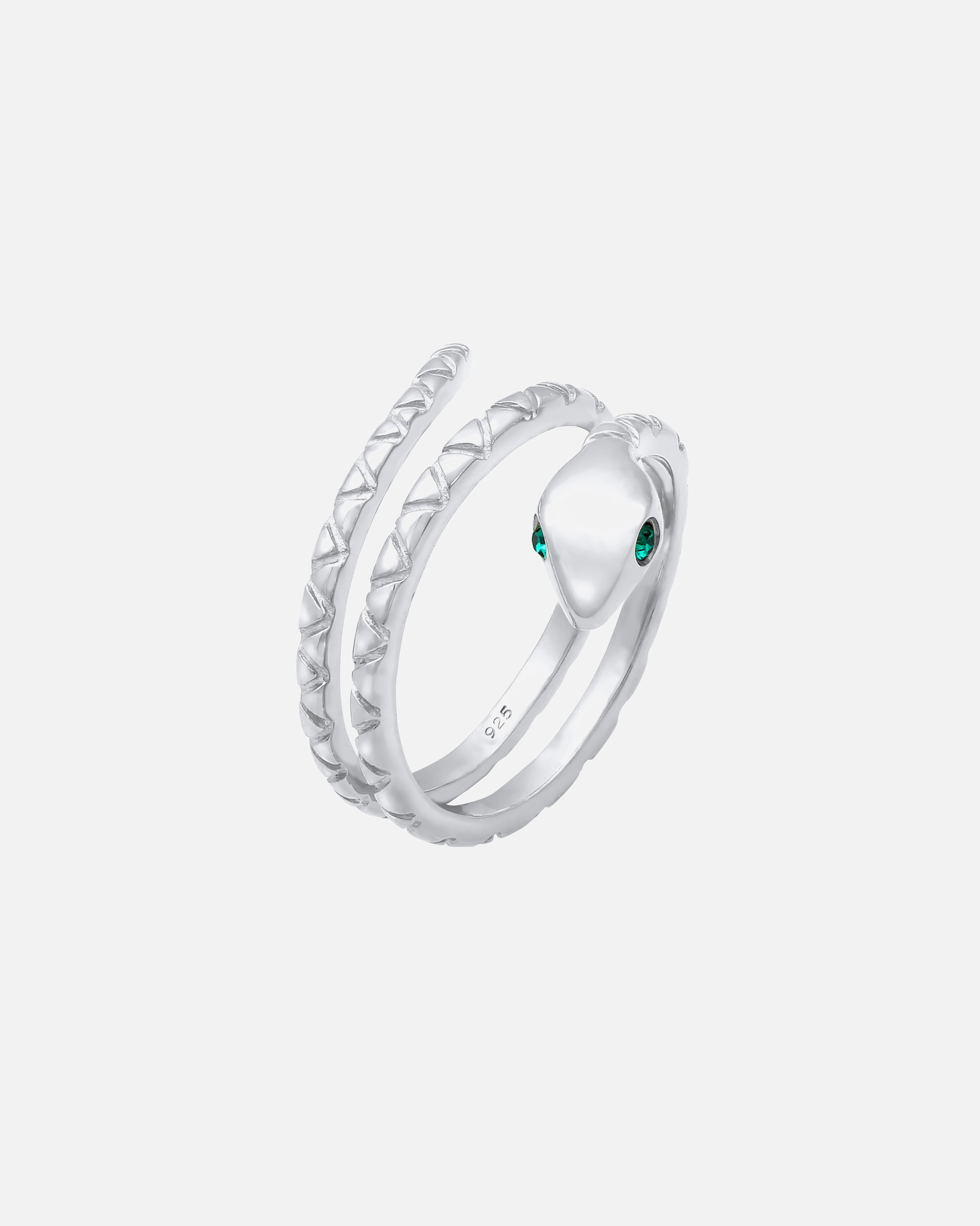 Ring für Weiblich Elli Wickelring Schlange mit Kristallen von Swarovski® 925 Silber vergoldet 50