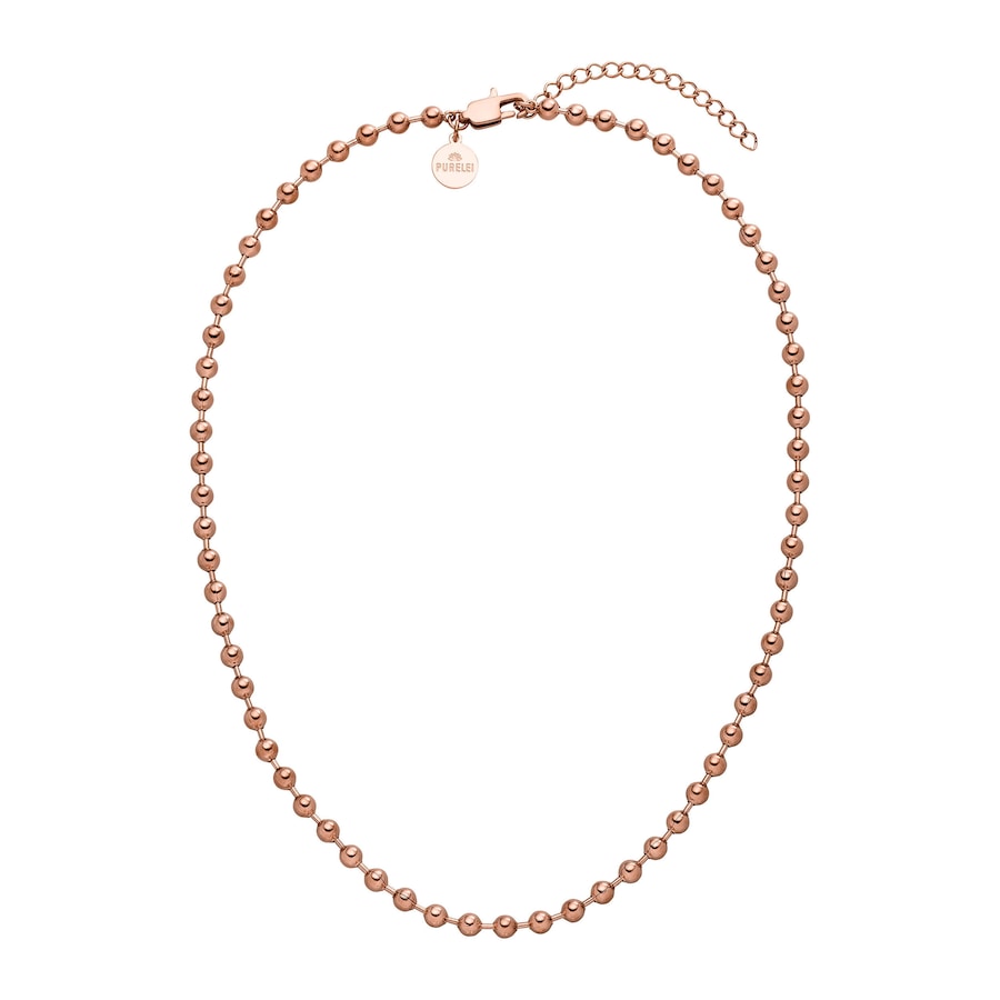 Purelei Bubble Kette 100% Edelstahl Rosegold Hellbraun Damen