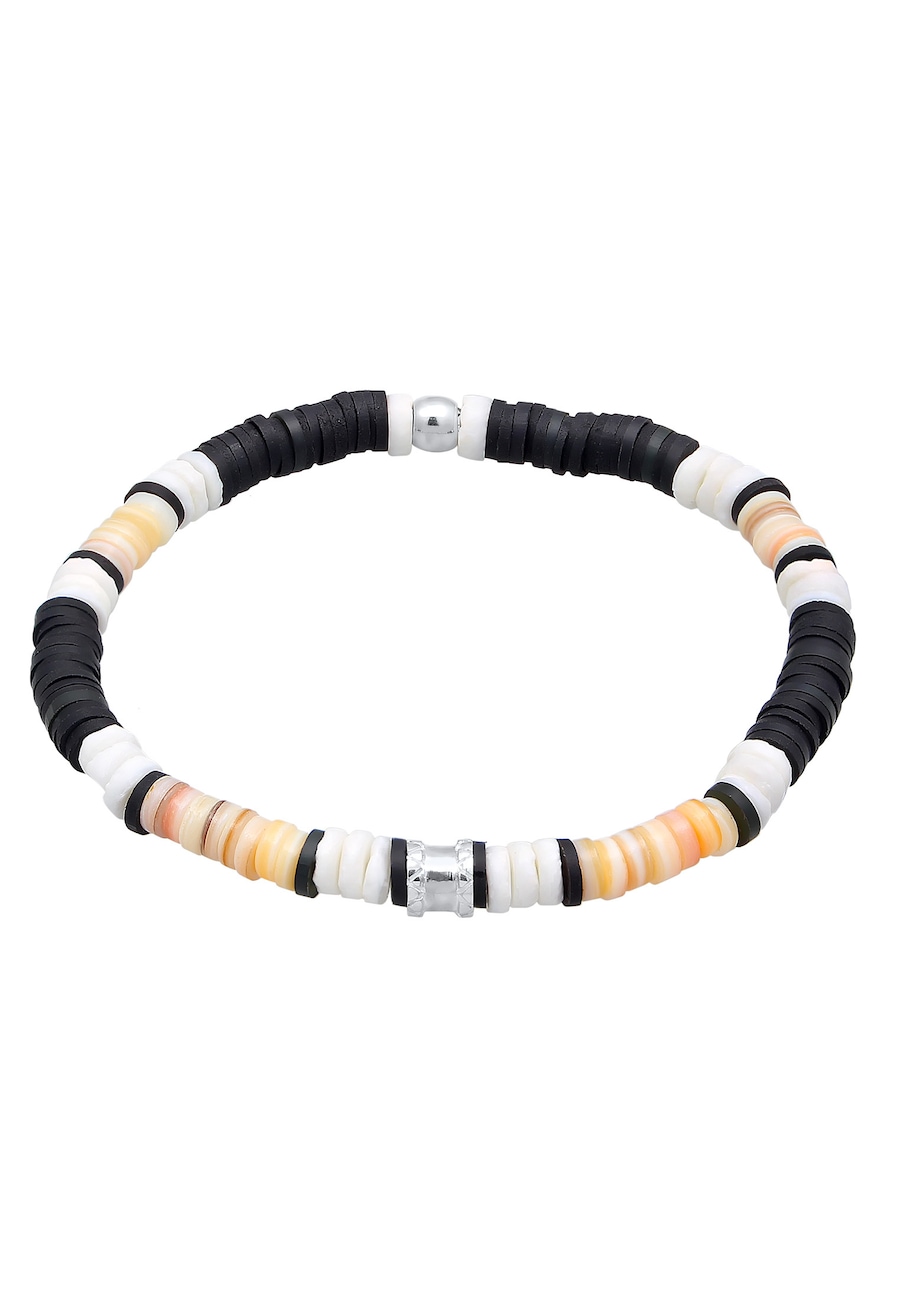 KUZZOI Herren Heishi Beads Vintage Surfer 925 Silber 19