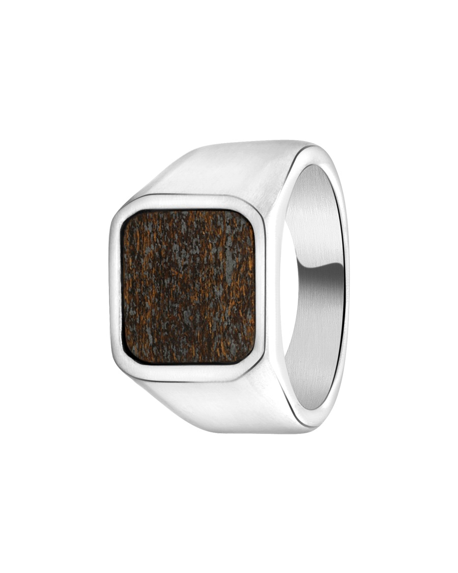 Lucardi Ringe Stahl - silbern 57mm Herren