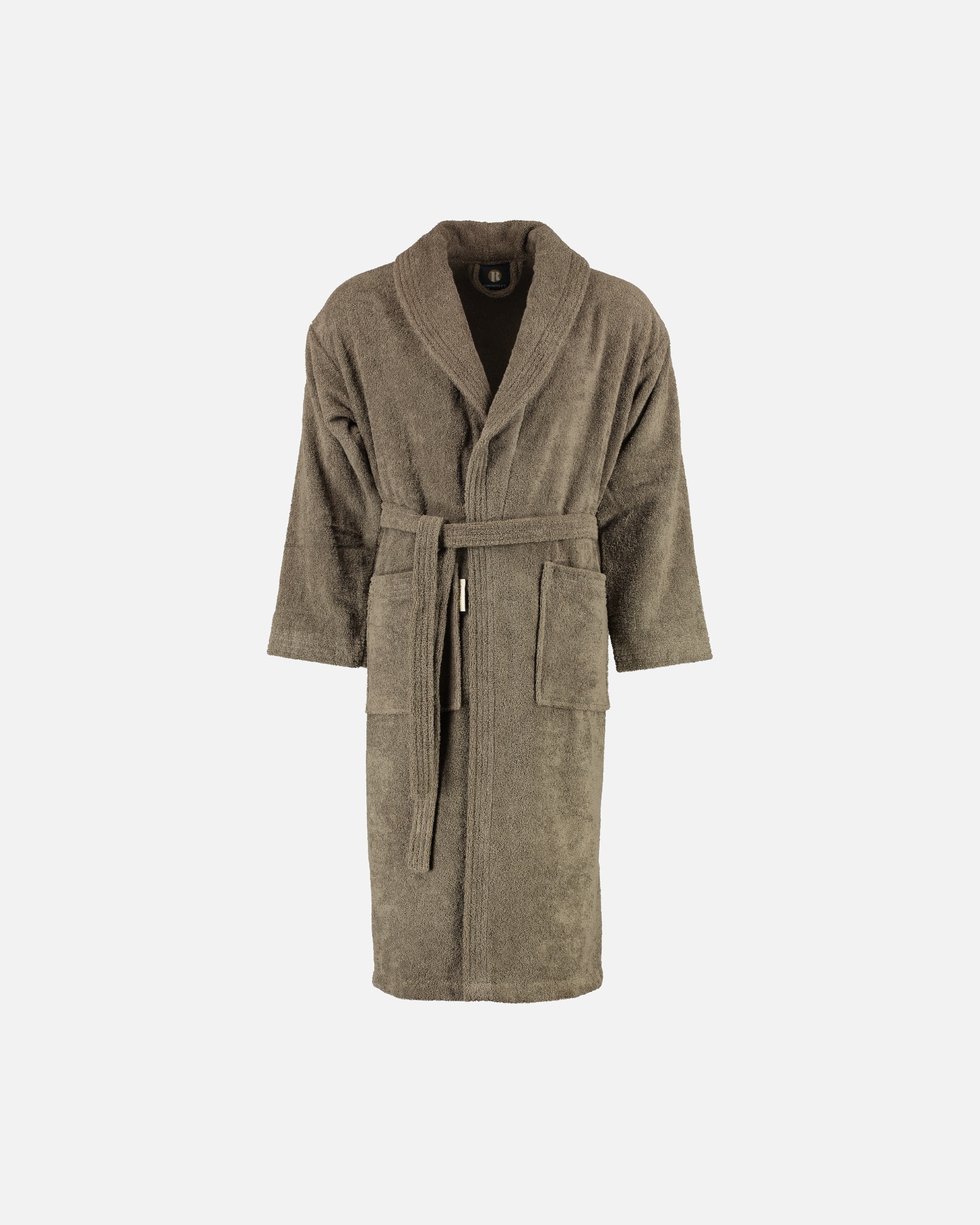 Bademantel für Unisex Rhomtuft Rhomtuft Bademäntel unisex Schalkragen Sir & Lady taupe - 58 S