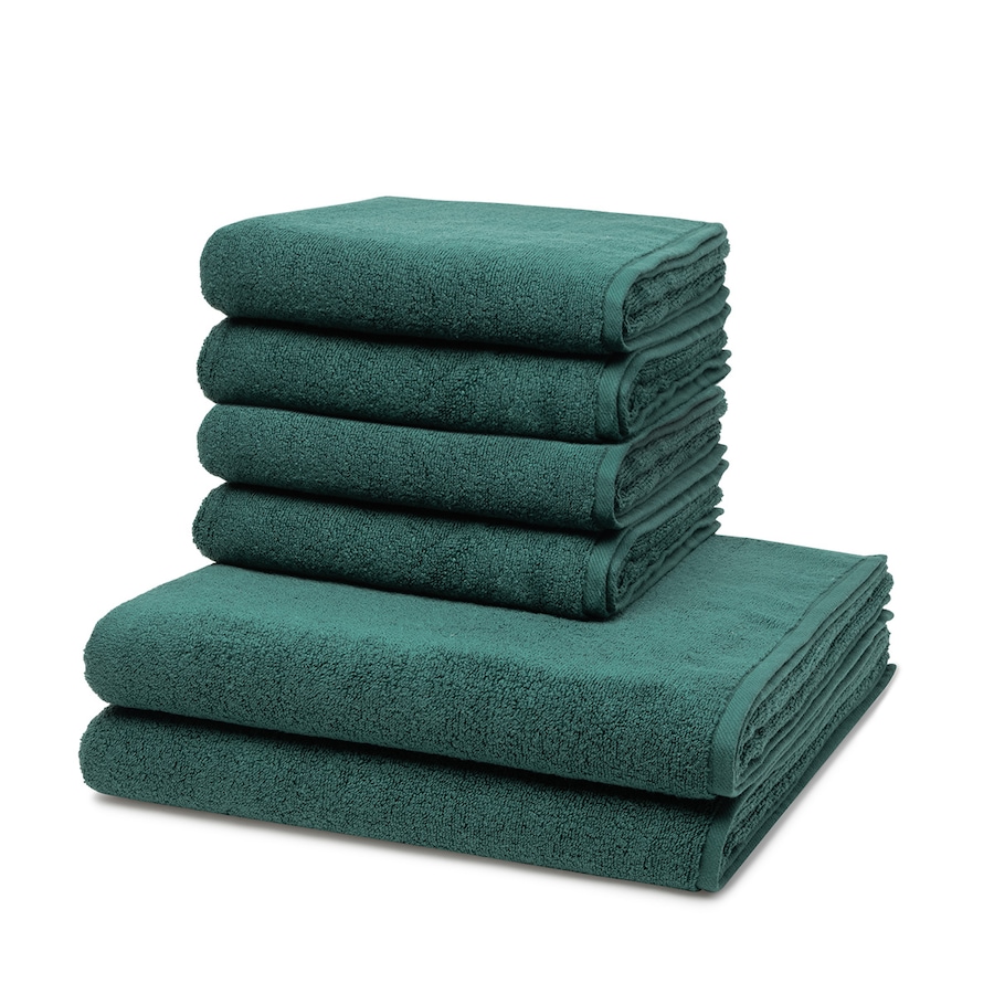 ROSS Sensual Skin 6-teilig Handtuch-Set Moosgrün Schwarz