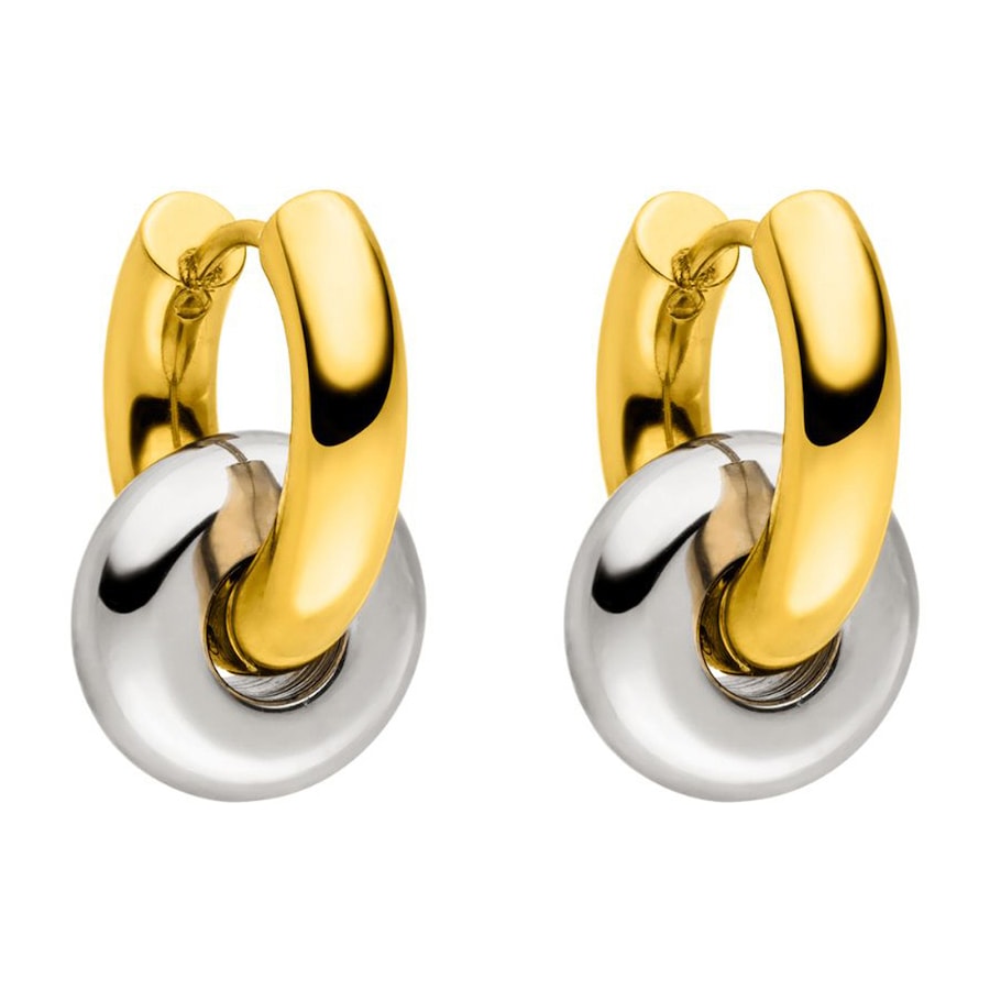 Purelei Bond Creolen 100% Edelstahl Gold Hellbraun Damen