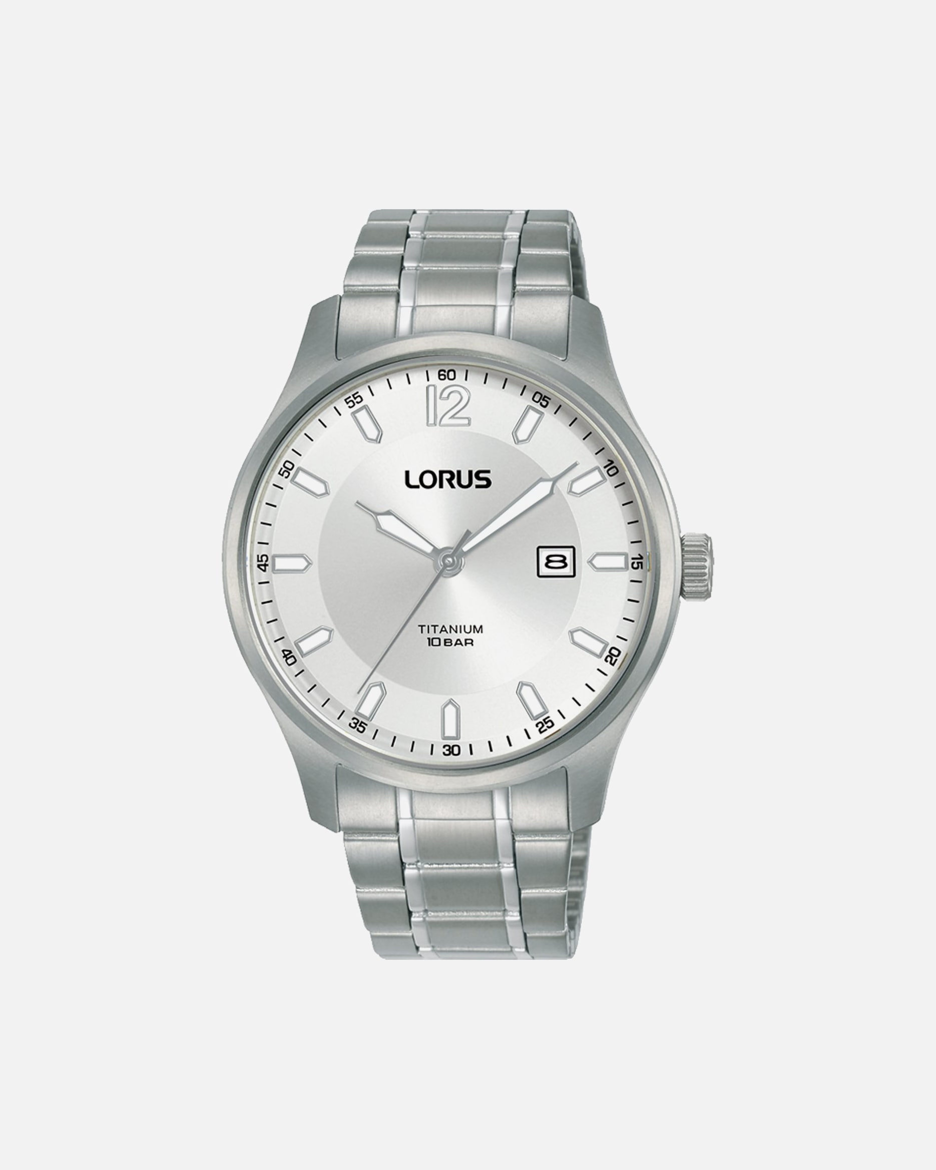Uhr für Männlich Lorus Herrenuhr Titan silber, weiß
