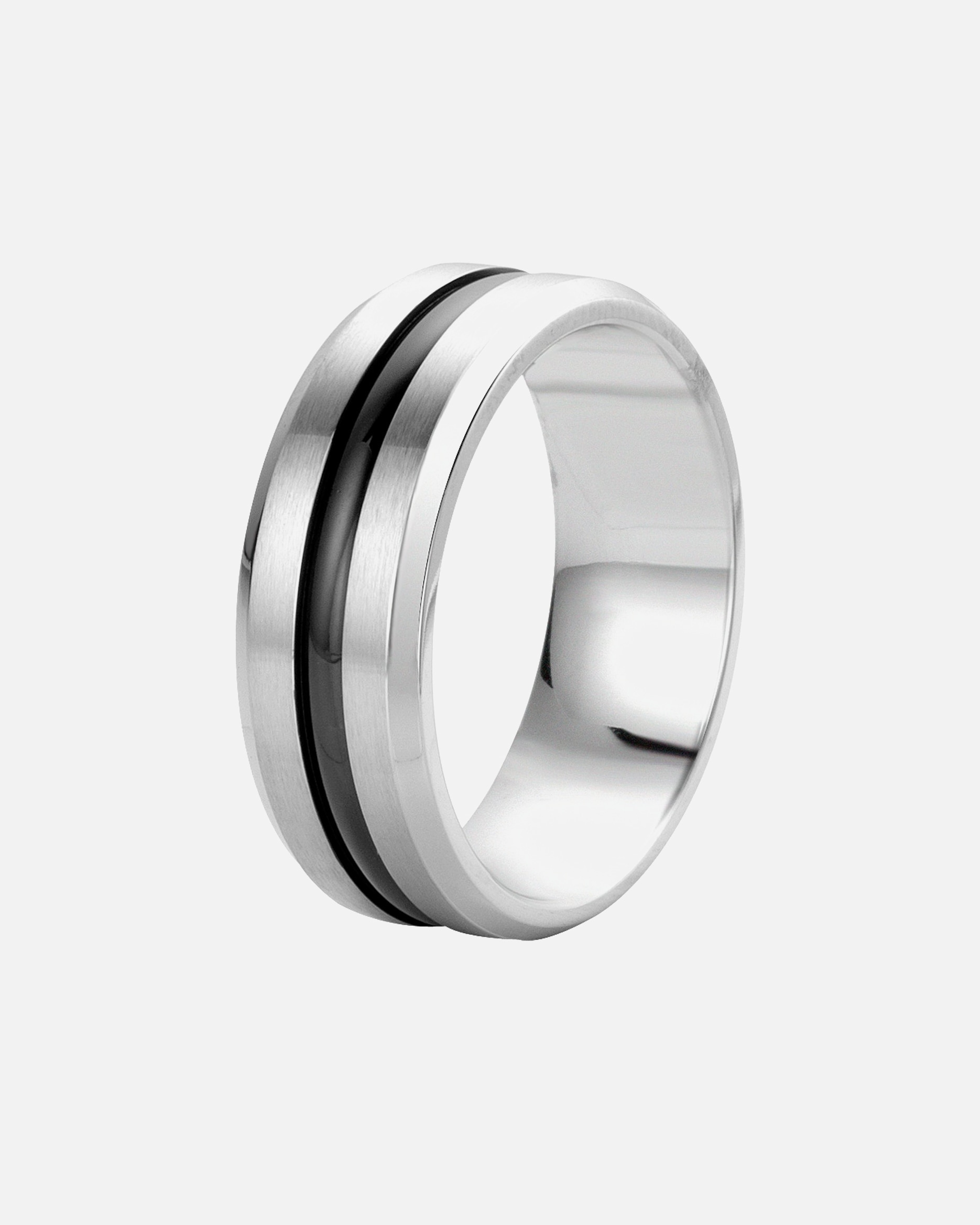 Ring für Männlich Lucardi Ringe Stahl - silbern 60mm