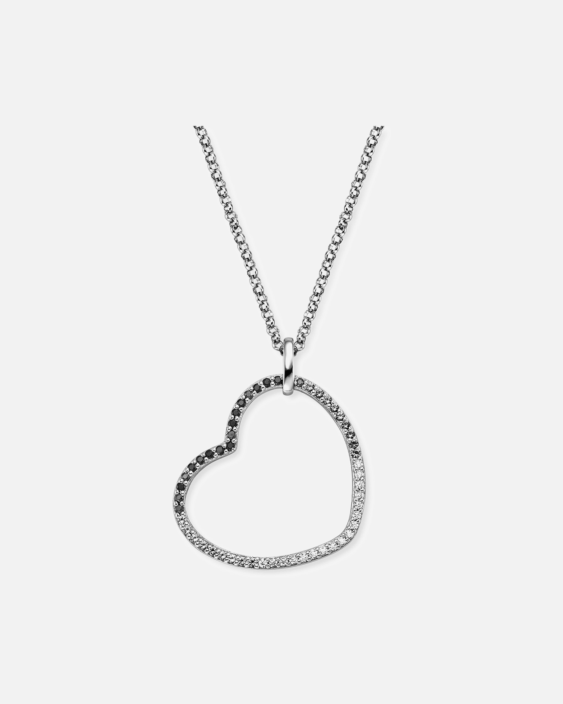 Halskette für Weiblich Engelsrufer Kette 925er Silber schwarz, silber