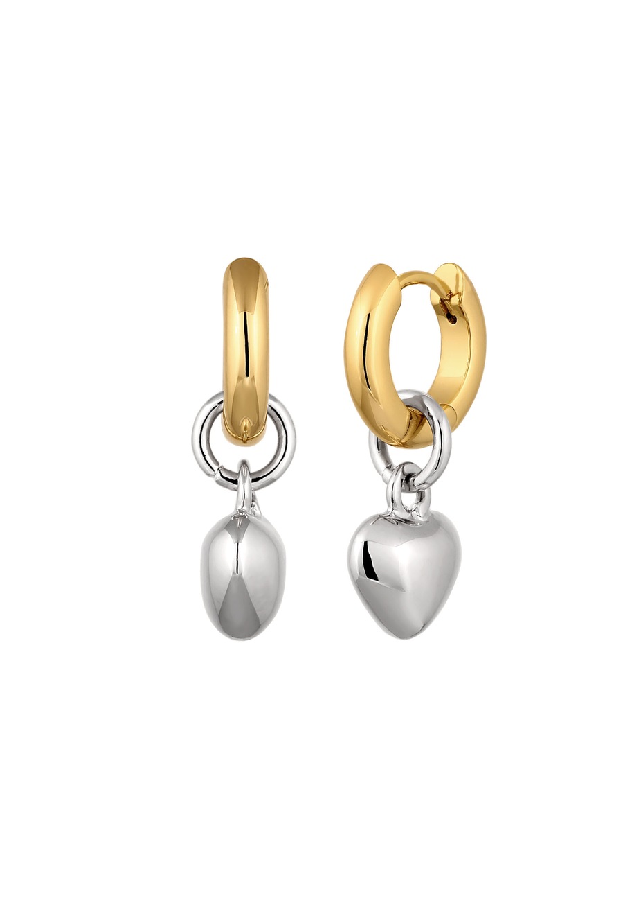 Elli Creole Herz Bicolor Goldfarben OneSize Damen