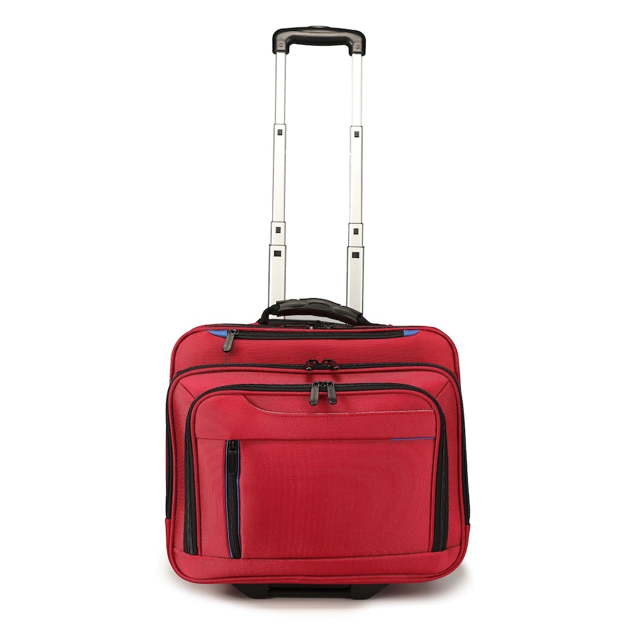 Dermata 2-Rollen Businesstrolley 42 cm Laptopfach rot Rot Herren