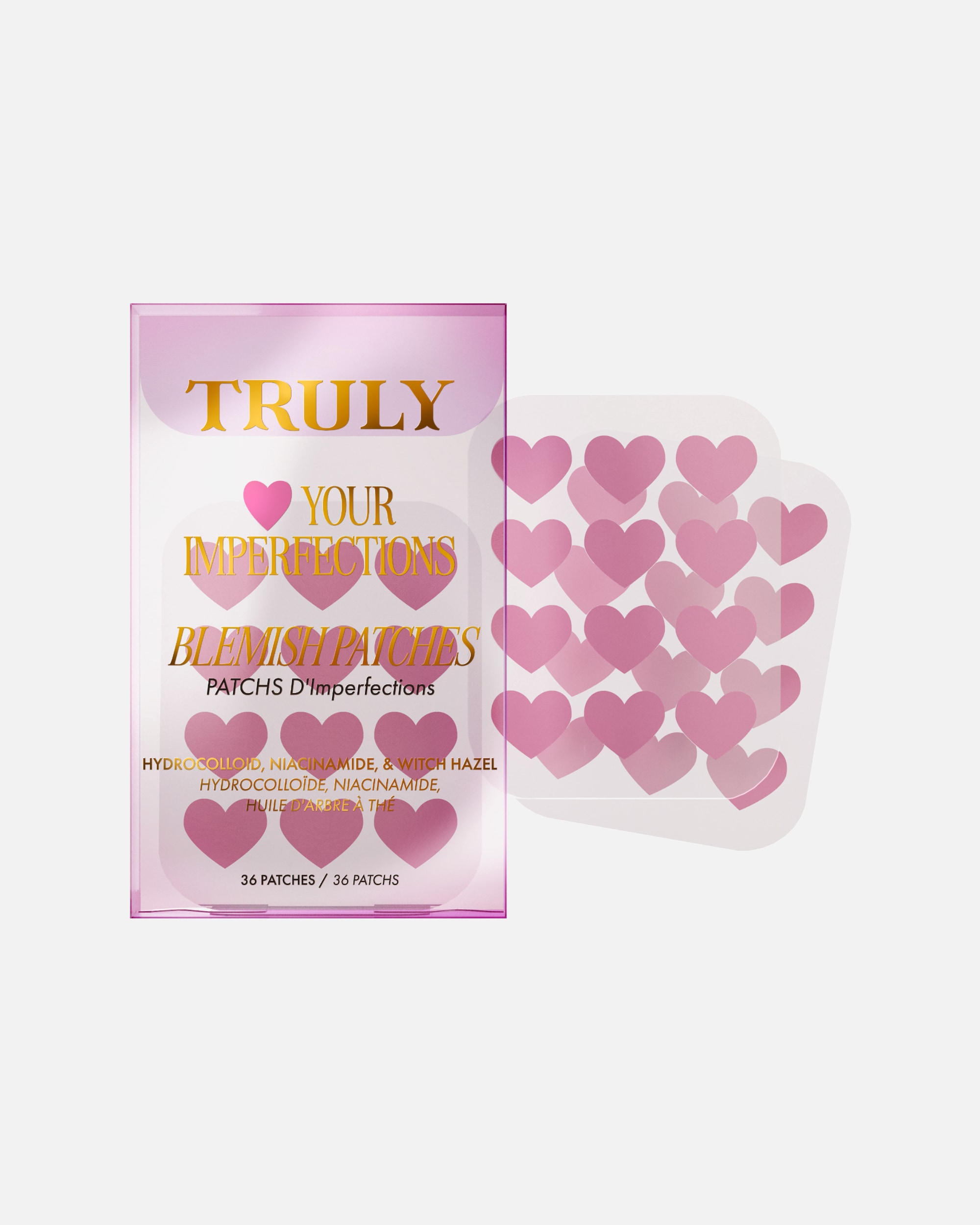 Anti-Akne Pflege für Unisex Truly Beauty Default Brand Line #Heart Your Imperfections Blemish Patches 36 Stück