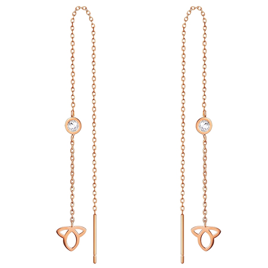 Eastside Ohrhänger Lotusblüte Edelstahl Preciosa in Roségold 62,0 mm Damen