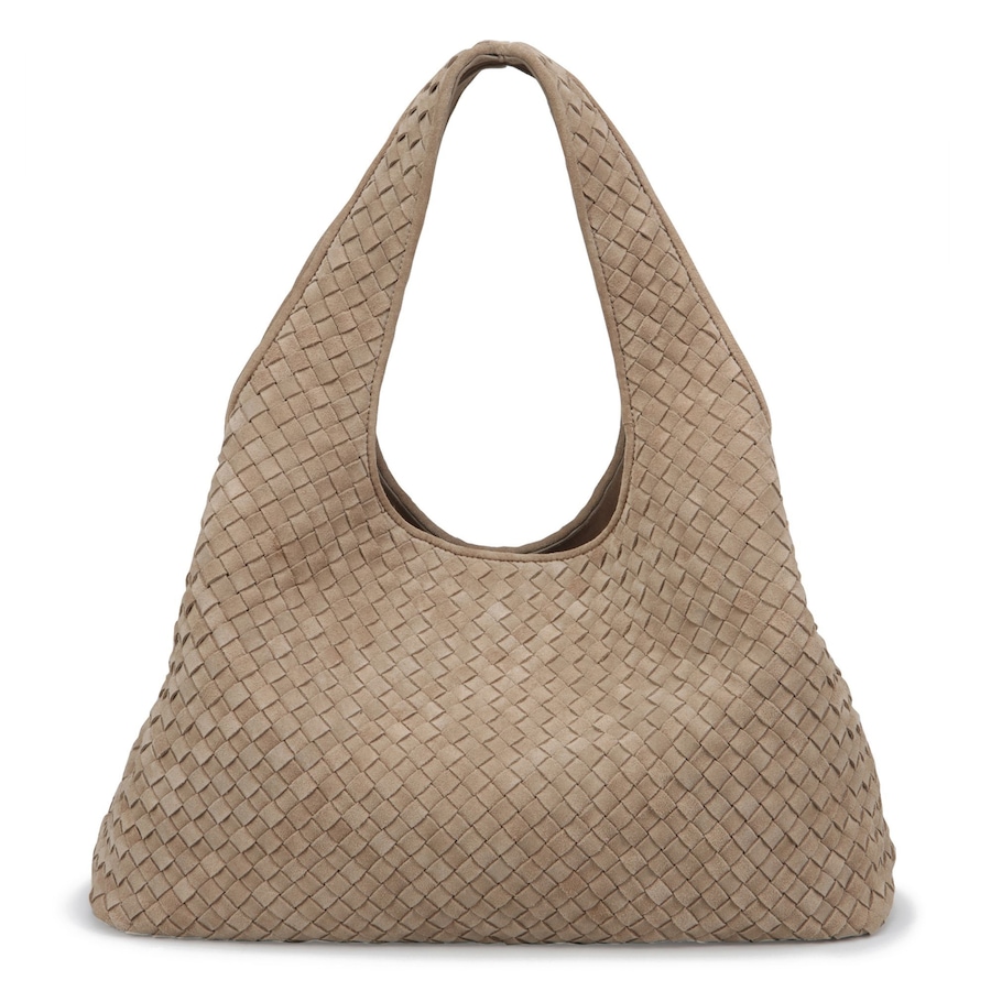 LES VISIONNAIRES PAZ Weave Schultertasche mushroom Hellbraun Damen