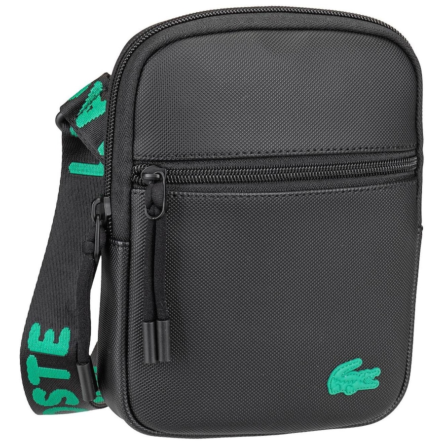 Lacoste Umhängetasche LCST Seasonal Jacquard Webbing Noir Schwarz Herren