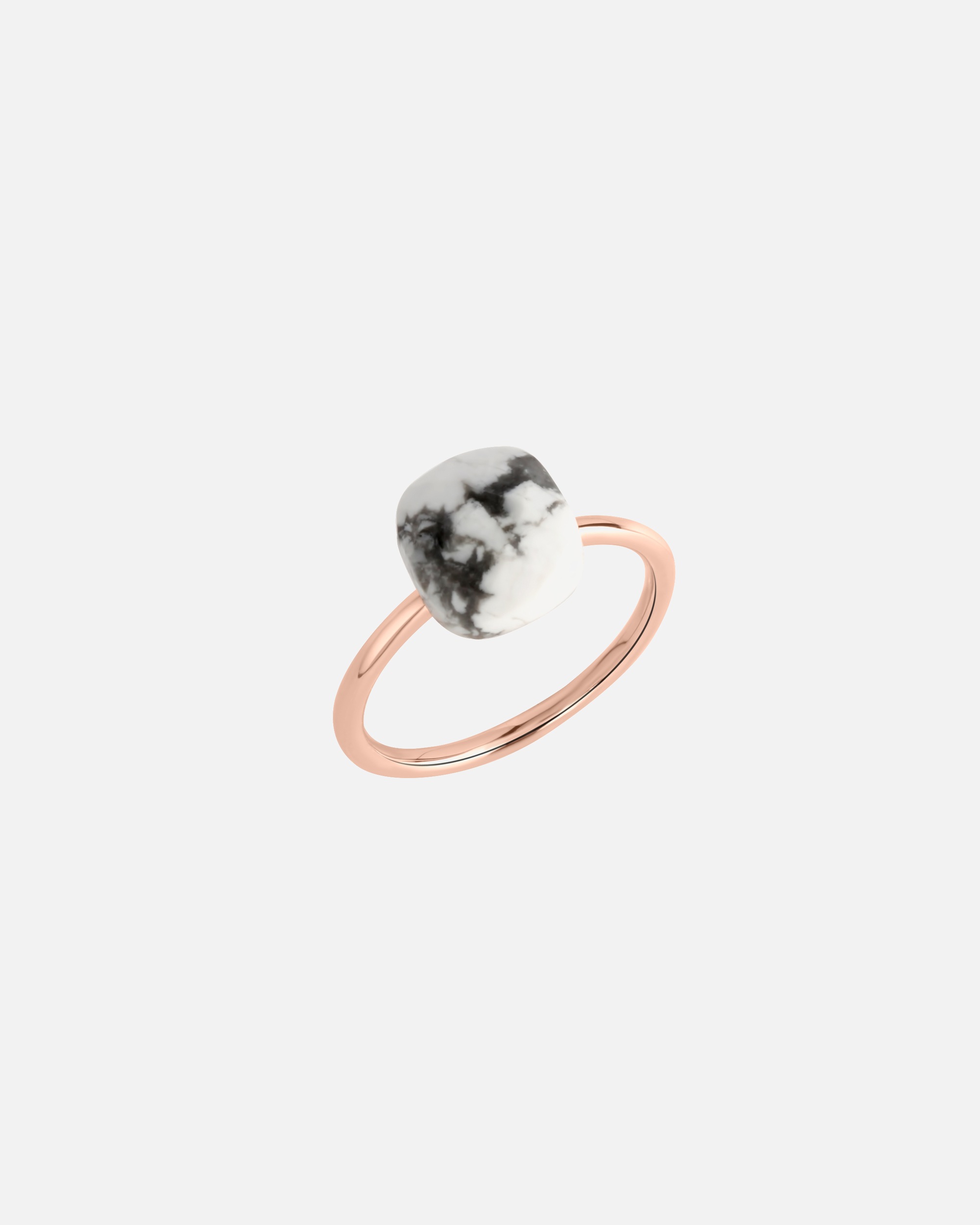 Ring für Weiblich Jamelli Ring 925/- Sterling Silber Howlith weiß 2,43ct. 058 (18,5)