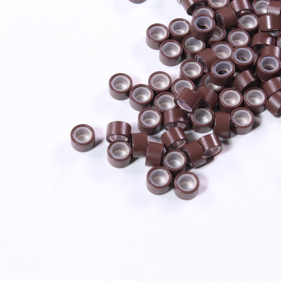 hair2heart Microringe mit Silikon für 1g Extension Loops #5 Damen