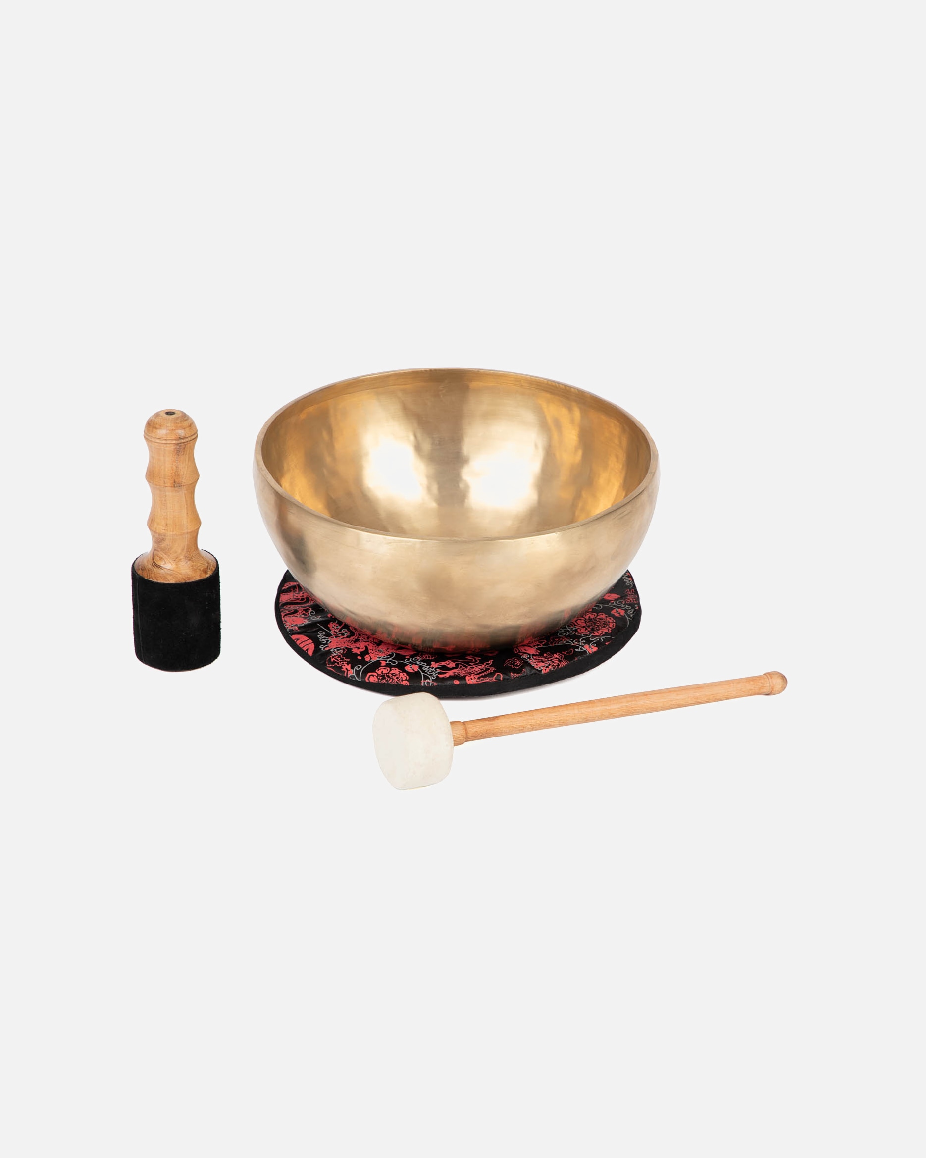 Massagezubehör für Unisex bodhi Tibetische Klangschale, inkl. Kissen, Holzklöppel und Filz-Klöppel Ø 30 cm