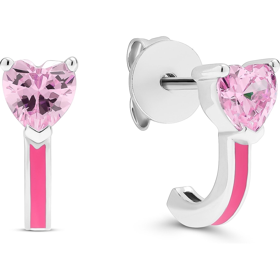 Jette Ohrstecker 925er Silber, recycelt, Emaille pink Damen