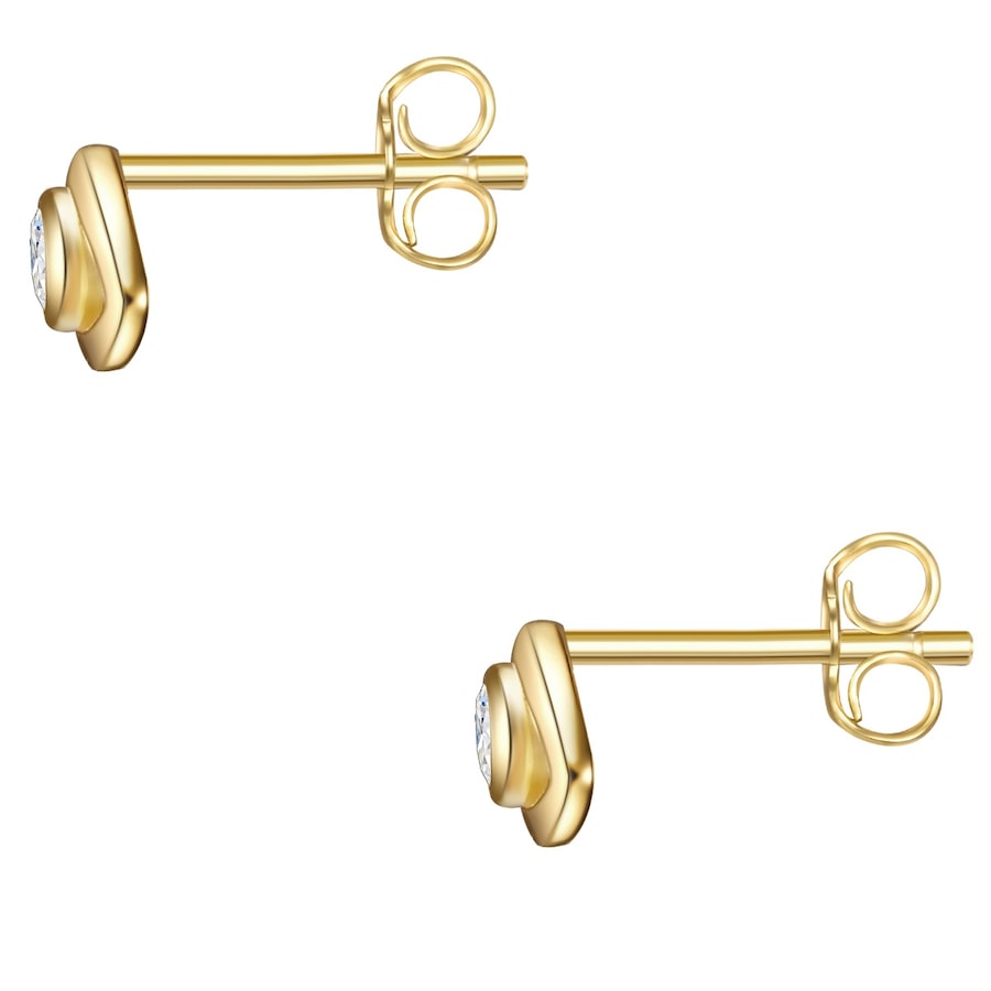 Glanzstücke München Ohrstecker Allsehendes Auge Sterling Silber Zirkonia in Gelbgold 5,2 mm Damen