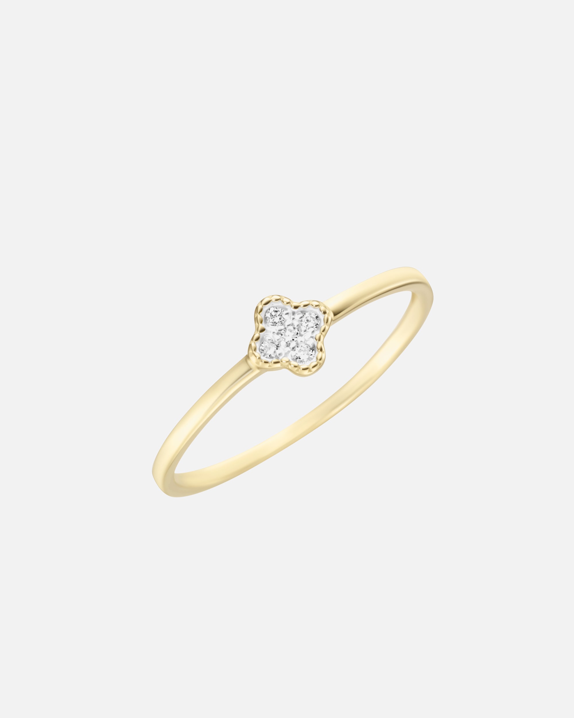 Ring für Weiblich Luigi Merano Ring Oberteil Blüte, mit funkelnden Brillanten, Gold 585 50