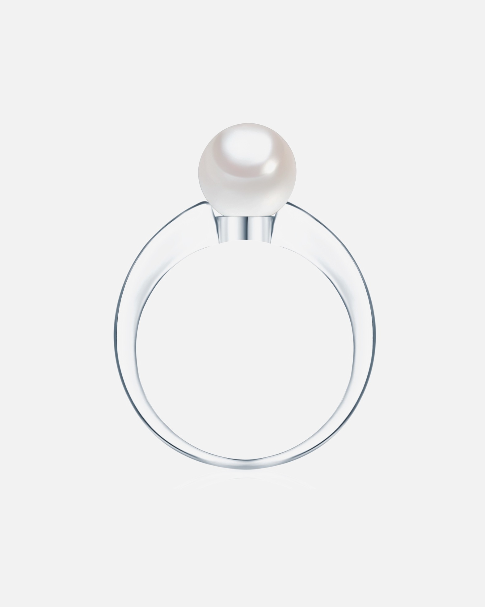 Ring für Weiblich Rafaela Donata Ring Sterling Silber Zirkonia Muschelkernperle in Silber 52