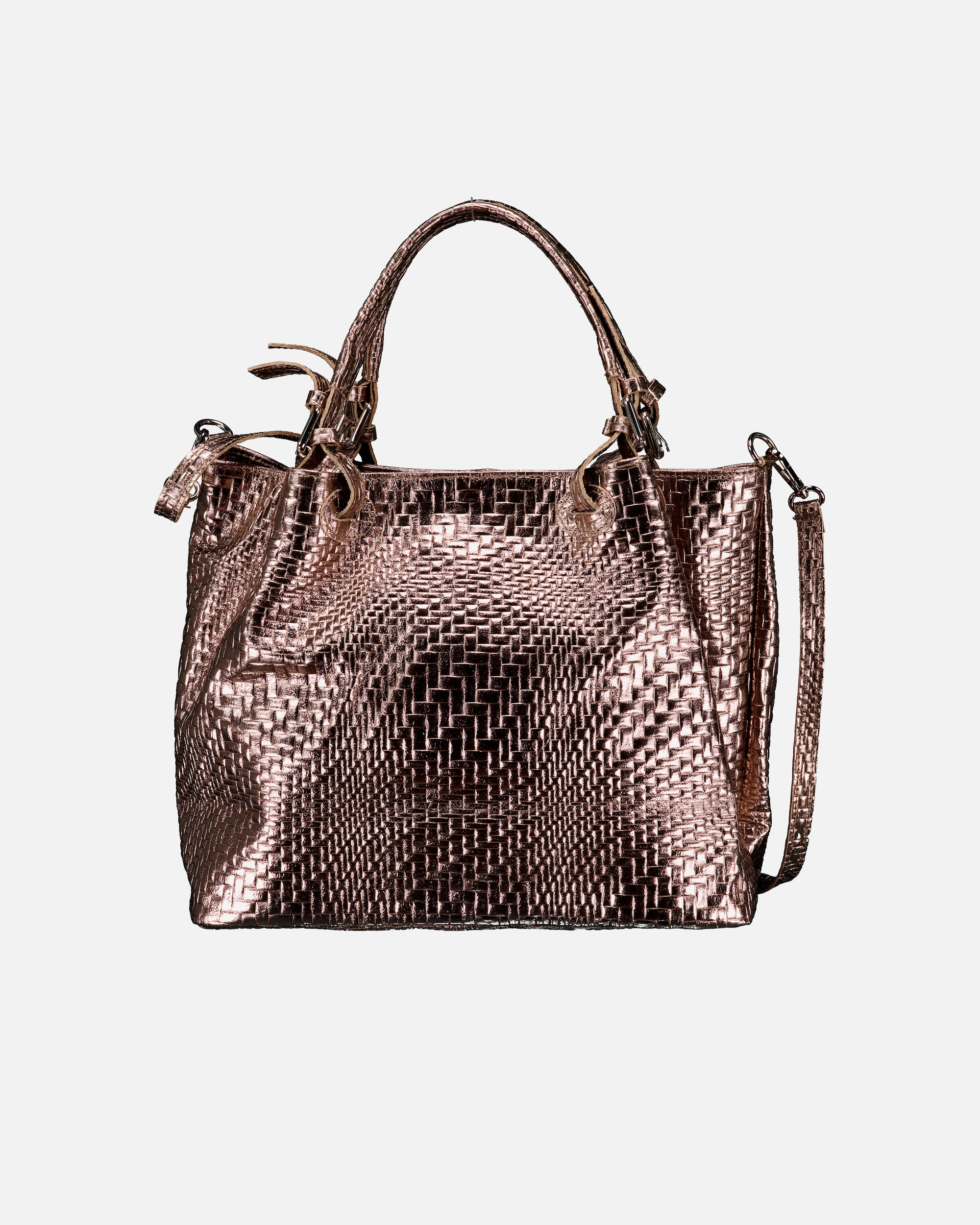 Handtasche für Weiblich Hausfelder Manufaktur Handtasche Flechtprägung Bronze