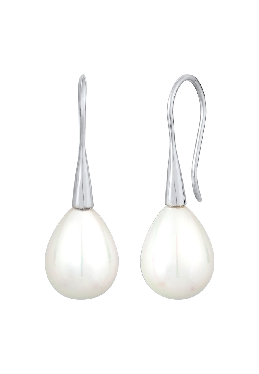 Nenalina Muschelkernperle Tropfen Ohrhänger 925 Silber silberfarben Damen