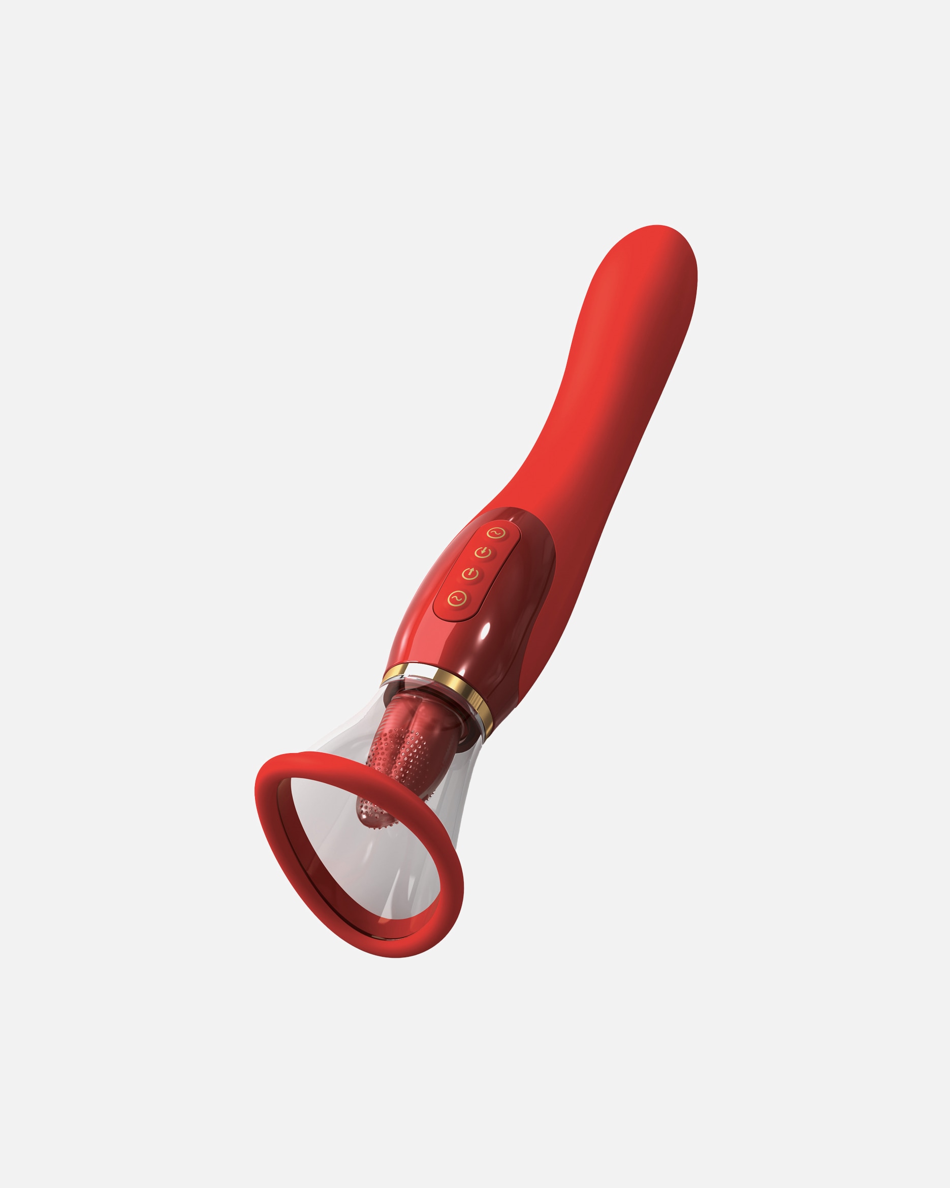 Vibrator für Unisex Fantasy For Her Default Brand Line Vaginasauger mit Zunge her ultimate pleasure 24k Gold rot