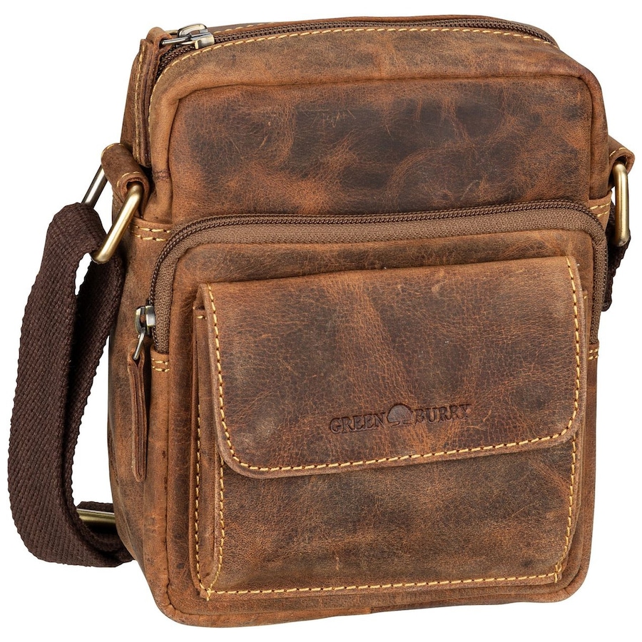 Greenburry Umhängetasche Vintage 1542 Travel Sattelbraun Braun