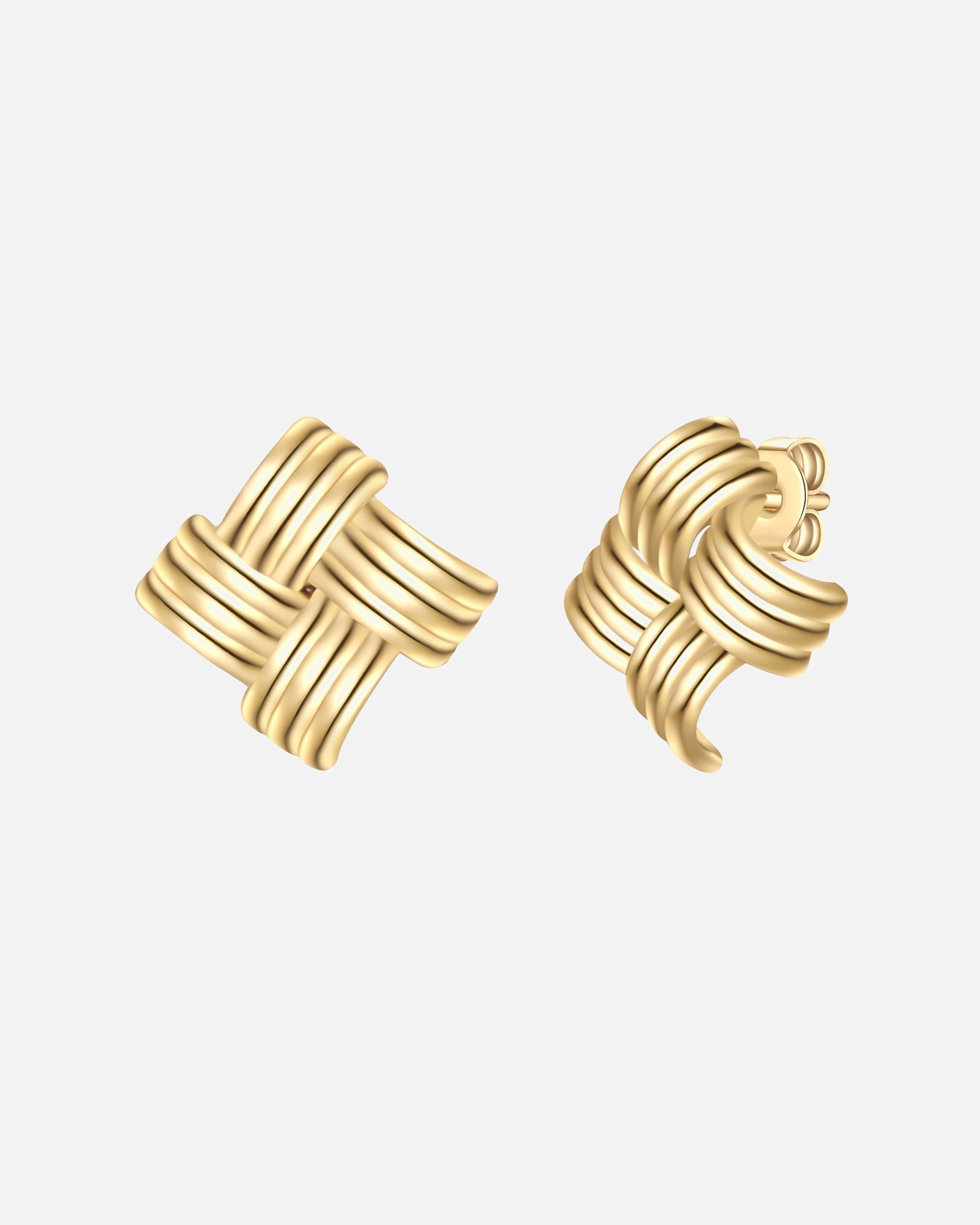 Ohrringe für Weiblich Yokoamii Ohrstecker aus Metall-Legierung in gelbgold 20,2 mm