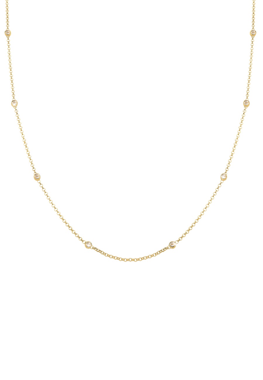 Elli Halskette Solitär Basic 925 Silber, mit Kristallen von Swarovski 45 Damen