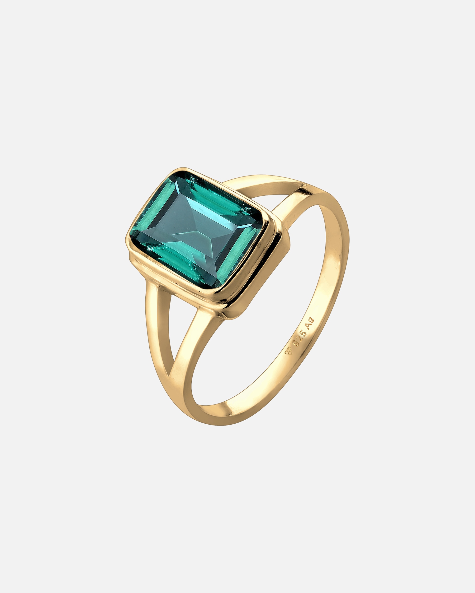 Ring für Weiblich Elli Elli Ring Solitär Quarz Grün 925 Silber Neuheit 52