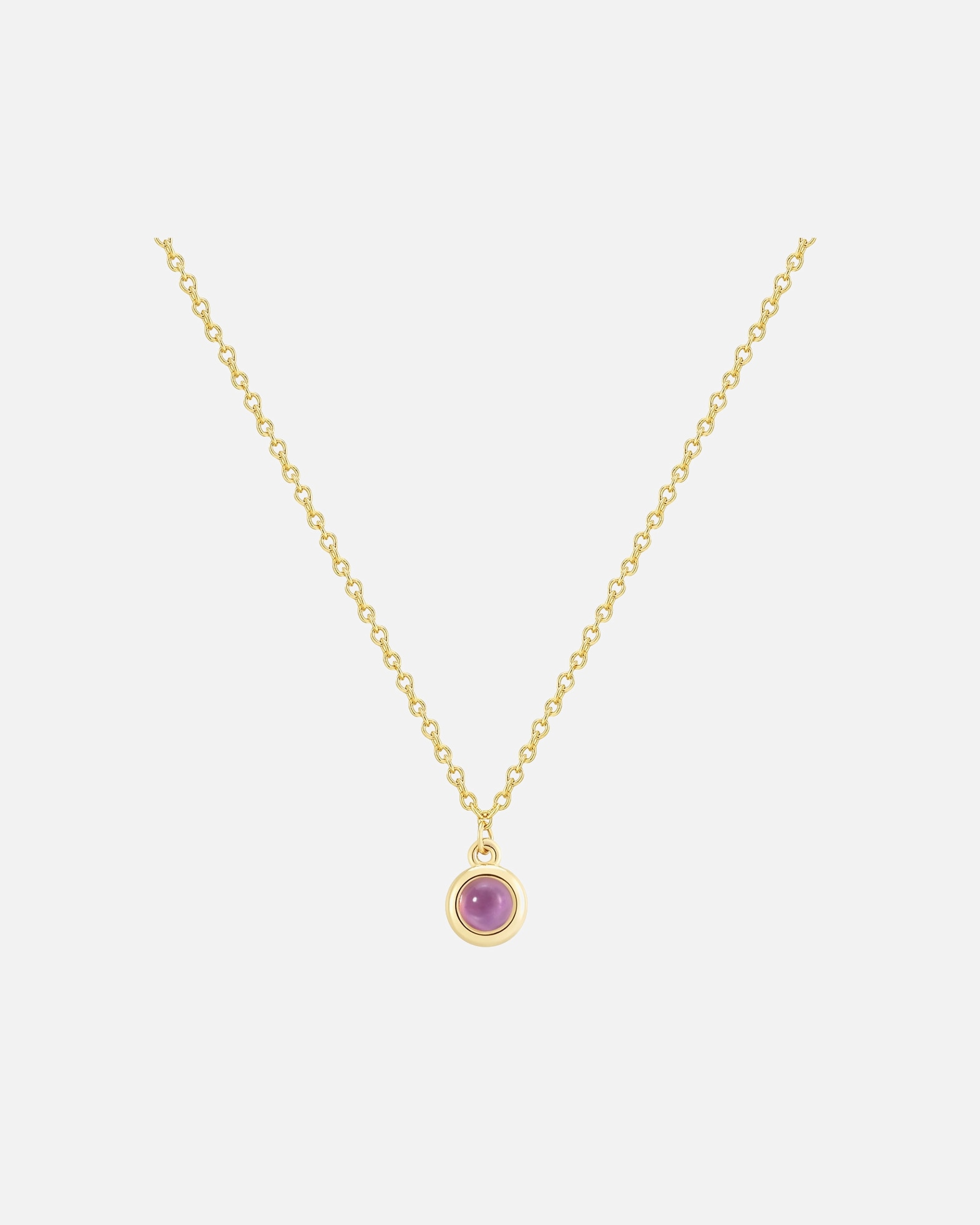 Halskette für Weiblich Glanzstücke München Halskette aus Sterling Silber in gelbgold mit Amethyst 40,0 cm Basiskette + 5,0 cm Verlängerung