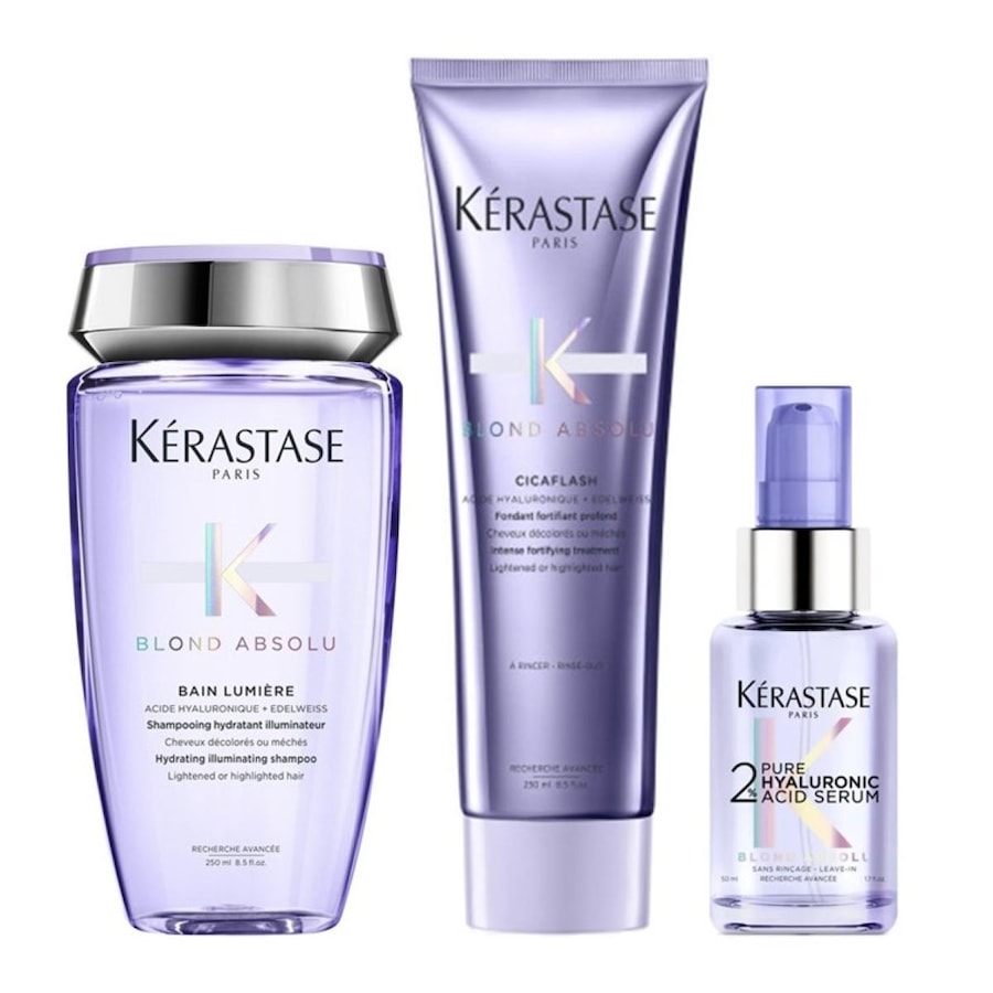 Kérastase Blond Absolu L 3er Set (Bain Lumière / Cicaflash Hyaluronic Serum) Damen