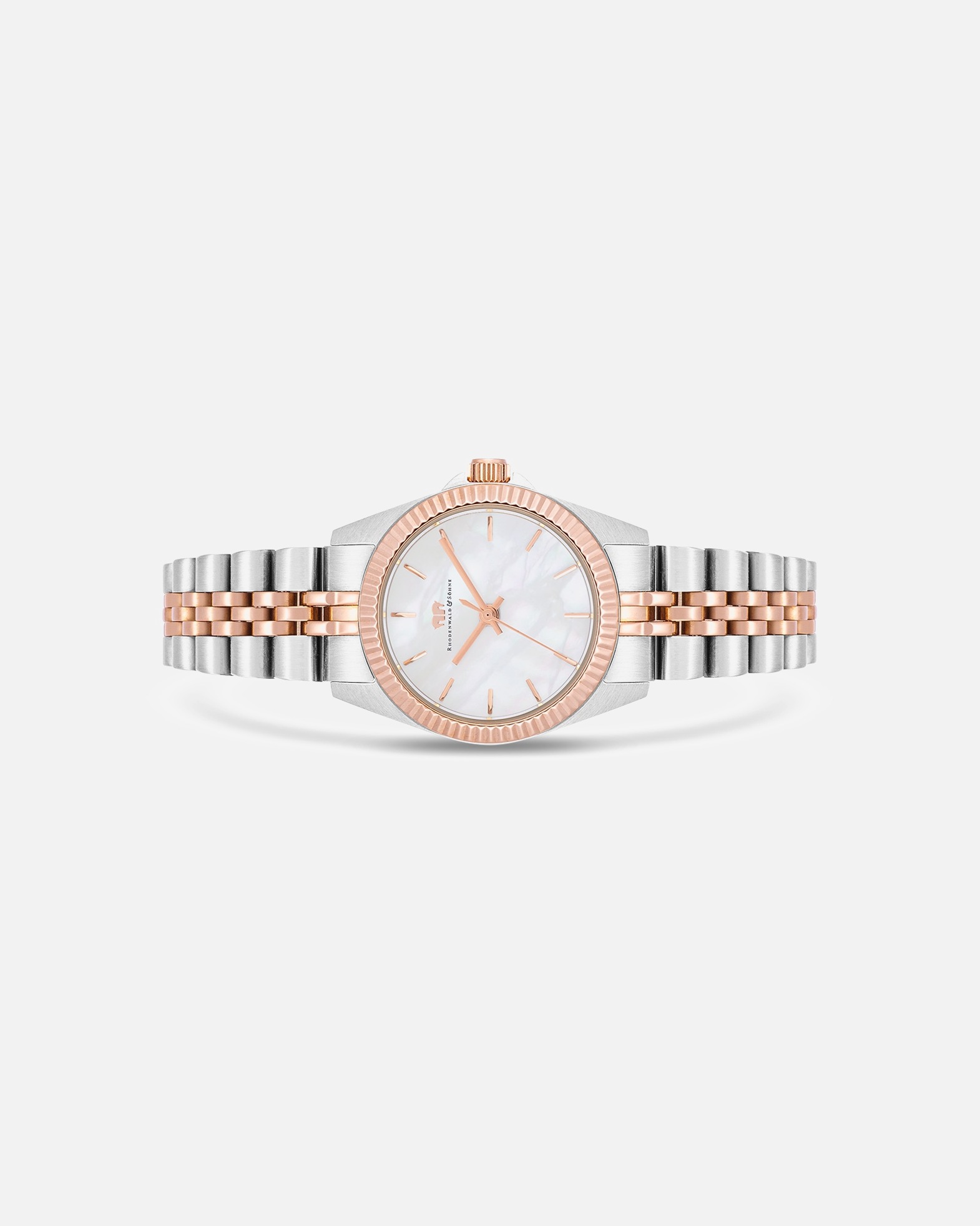 Uhr für Weiblich Rhodenwald & Söhne Armband-Uhr Cassina aus Edelstahl in silber/roségold 27,5 mm