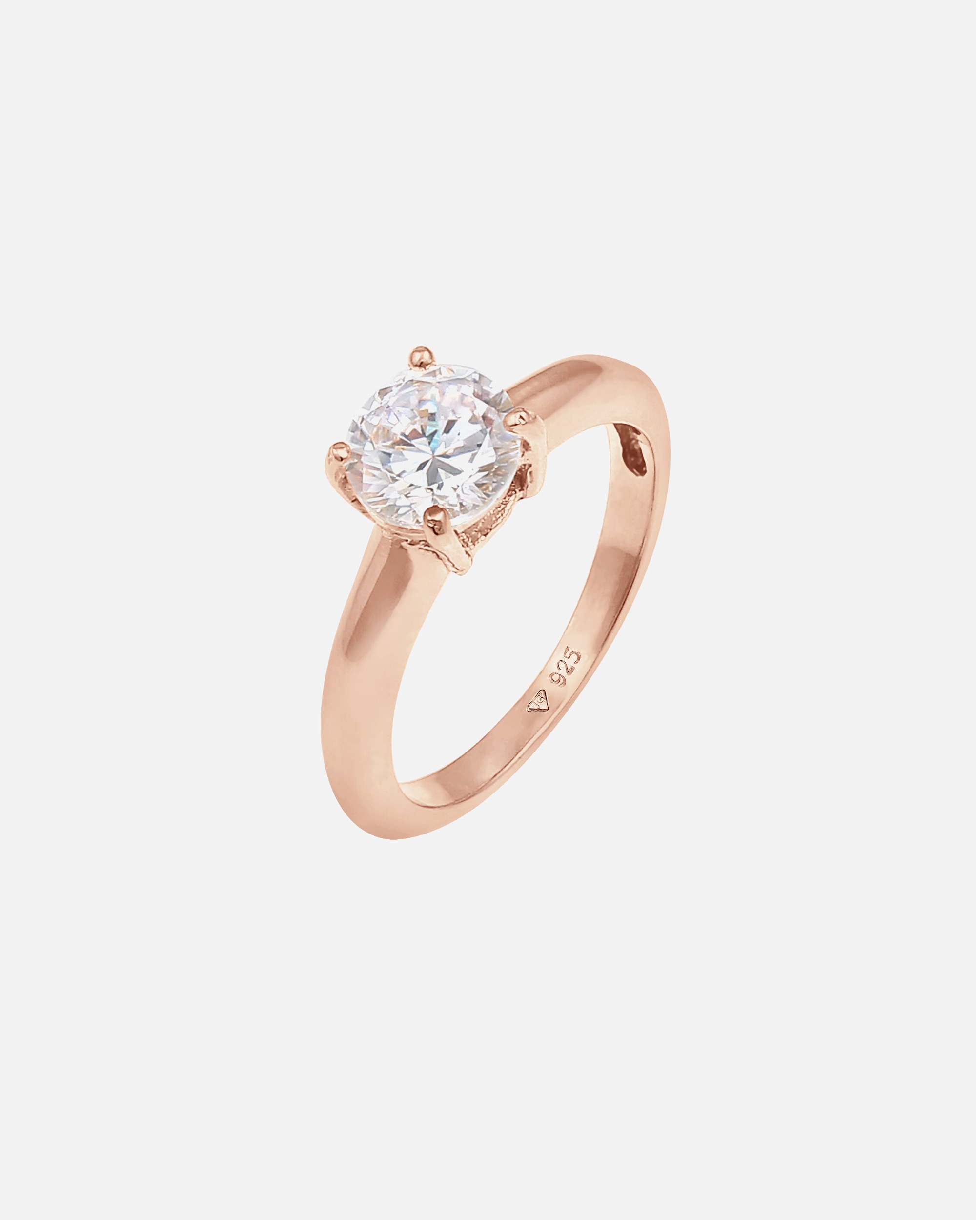 Ring für Weiblich Elli Solitär Klassisch Zirkonia 925 Sterling Silber 56