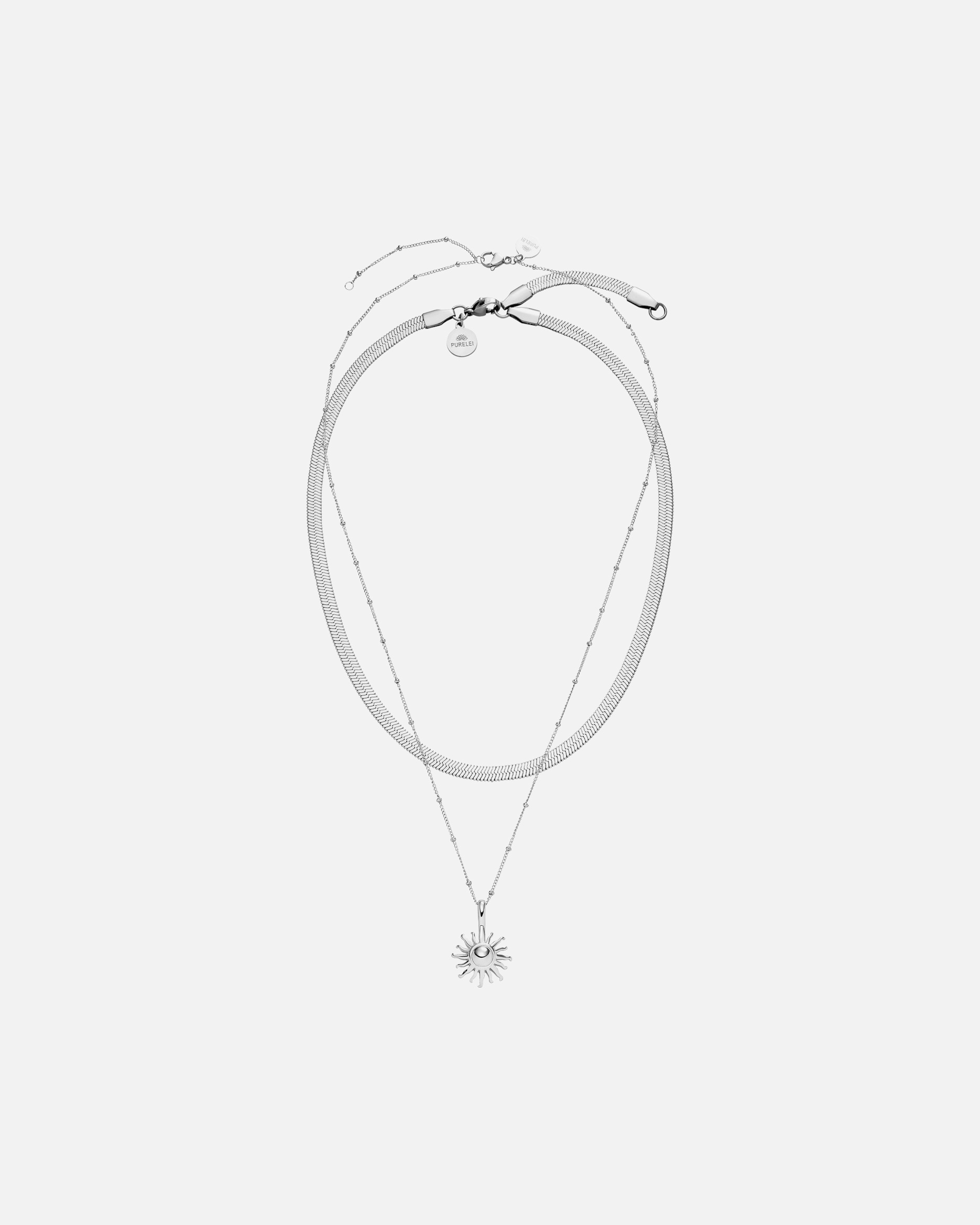 Schmuckset für Unisex Purelei Molokai Halsketten-Set 100% Edelstahl Silber