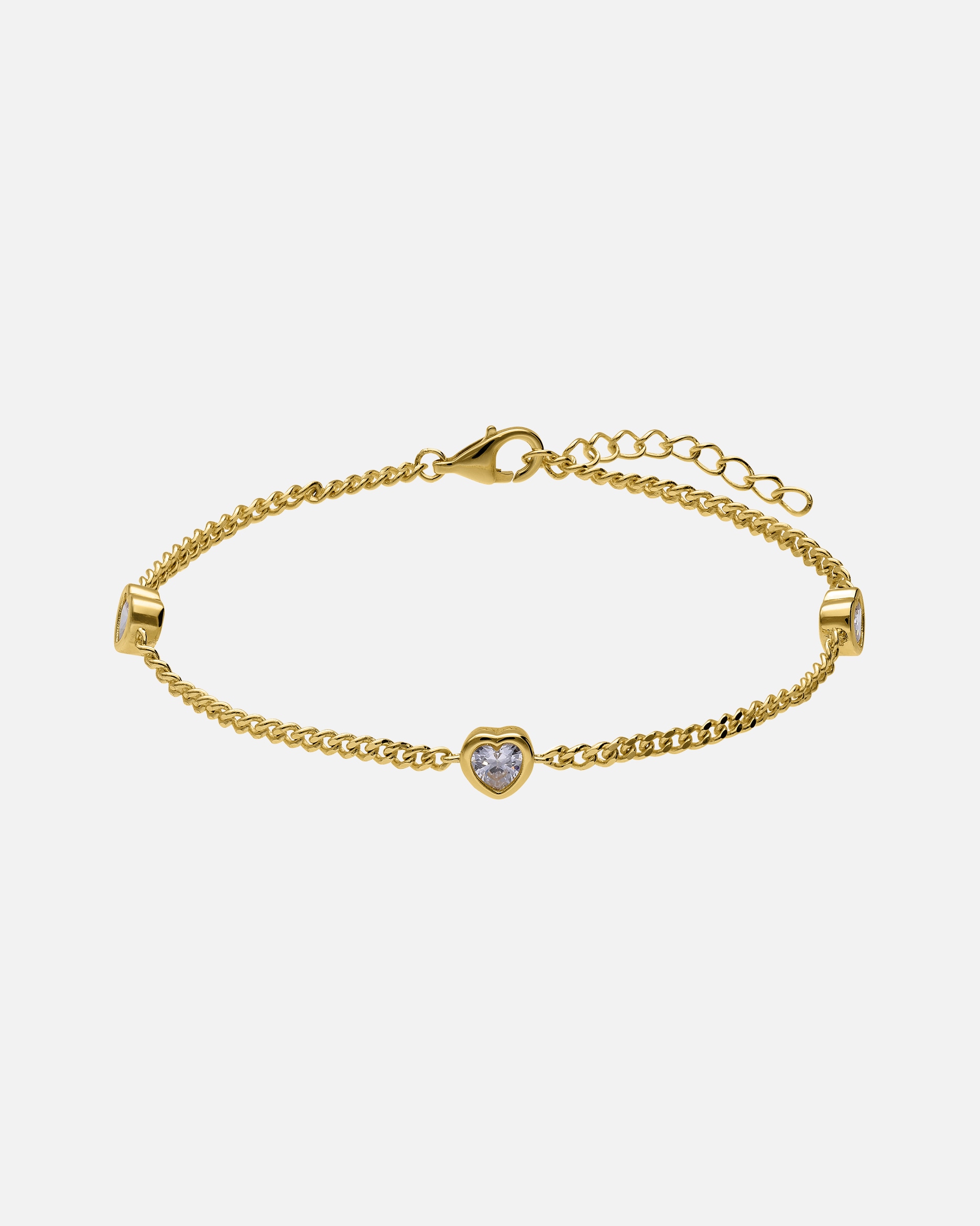 Armband für Weiblich Lucardi Armband 925 Silber 19 cm Gold