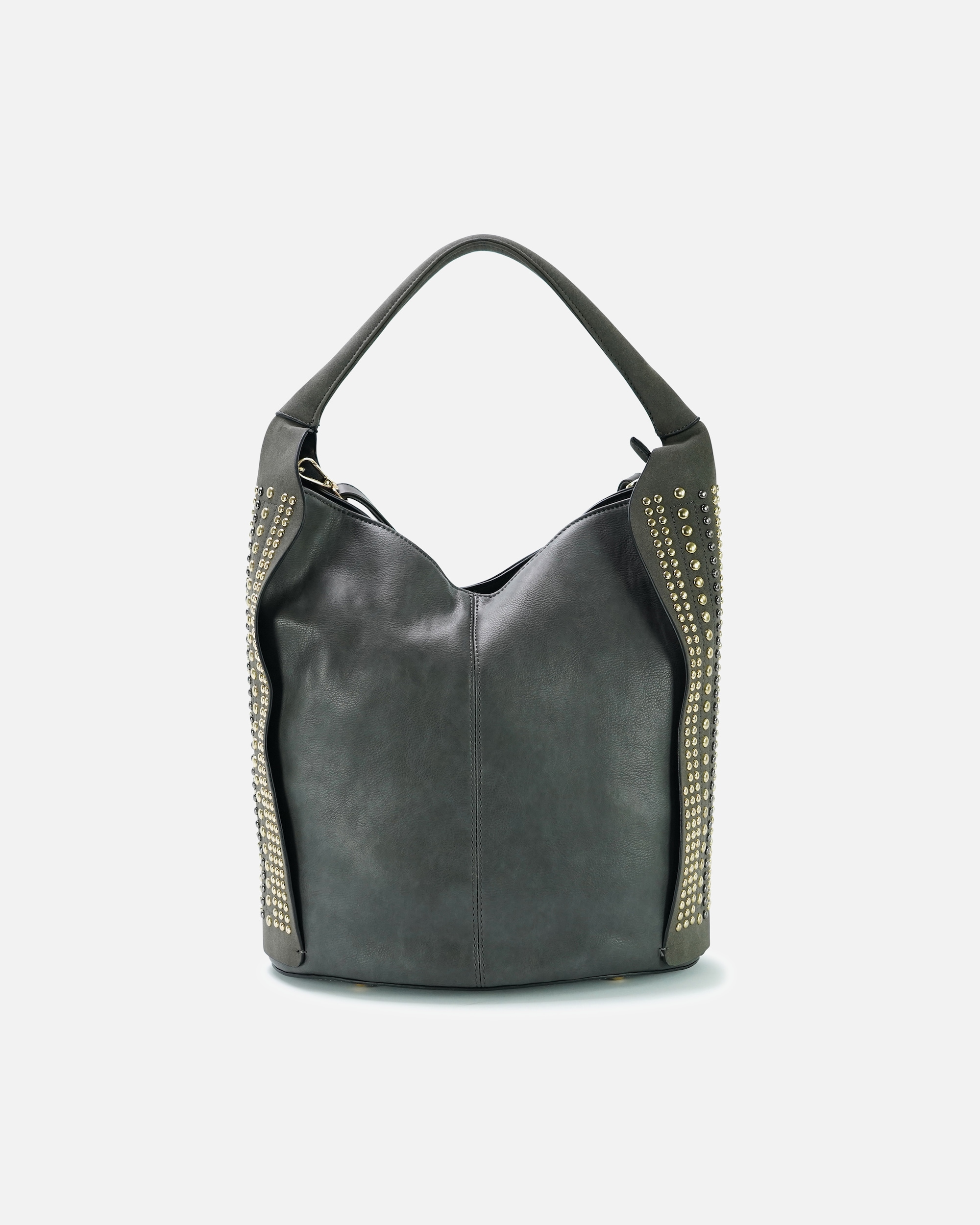 Tasche für Unisex HARPA Handtasche VIRGINIA mit Multicolor-Nietenverzierung grau